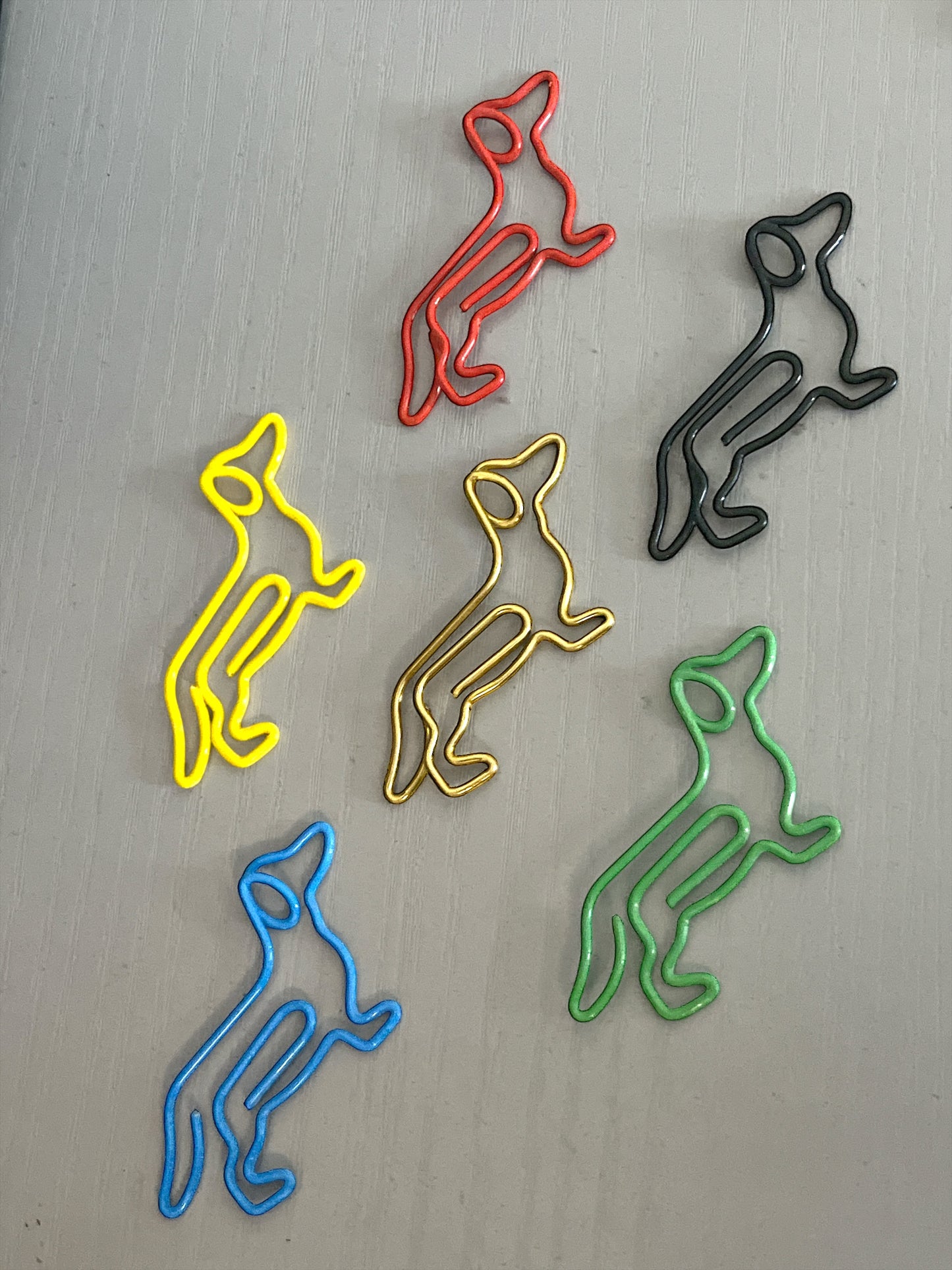 Durable Dachshund Weiner Dog Shaped Metal Paper Clips for Office Use and Dog Enthusiasts - Set of 6