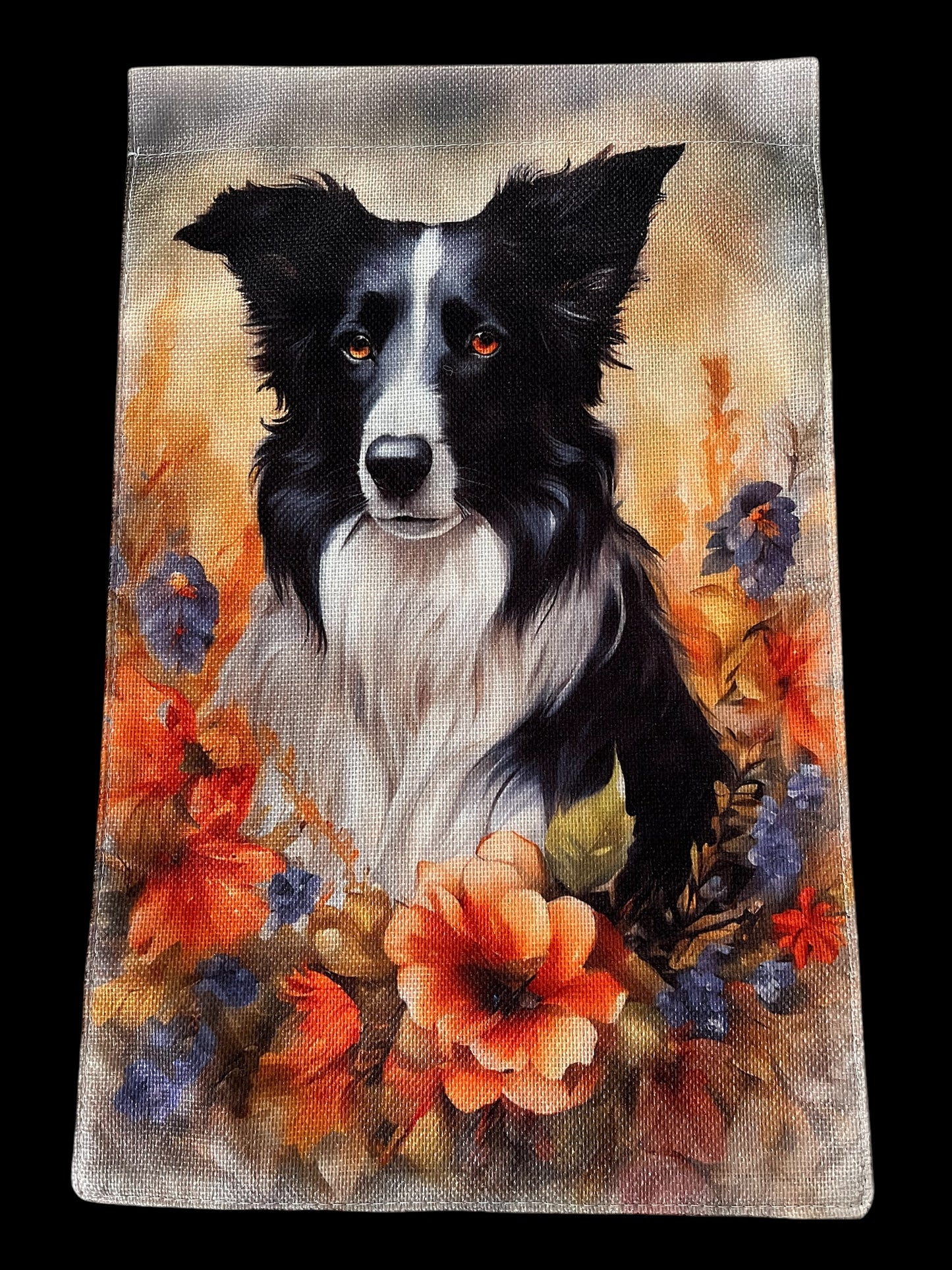 Border Collie Welcome Garden Flag – Double-Sided, Waterproof Burlap, 12x18
