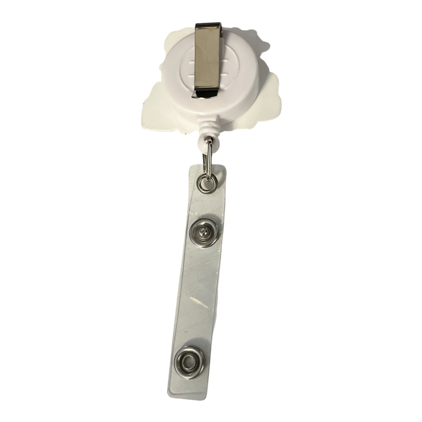 Serotonin Booster: Cute Cat Badge Reel – Rotating Acrylic Retractable ID Holder with Glitter