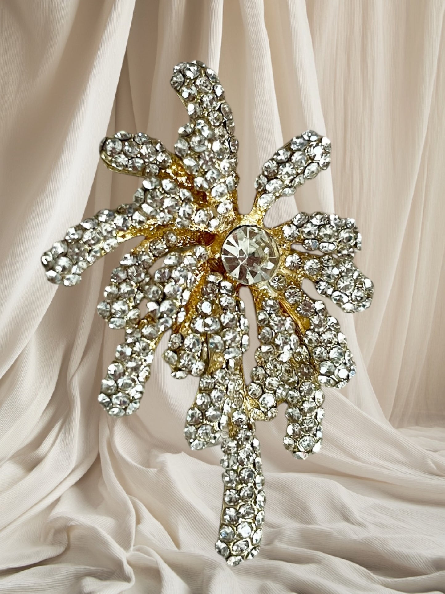 Bloom Beautiful Temperament Fireworks Brooch. Choose Rhinestone or Faux Pearl - New Year's Gift