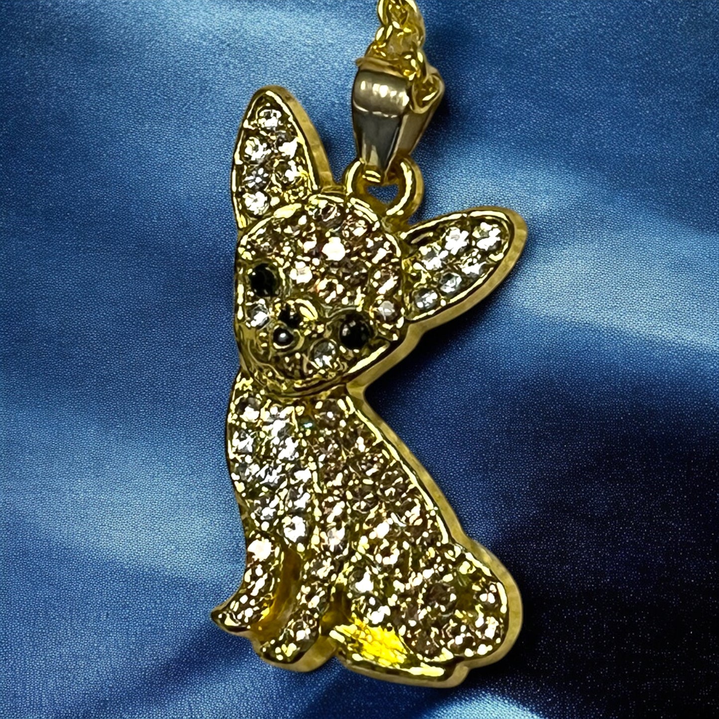 Elegant Black Chihuahua Dog Pendant Necklace: A Stylish and Fine Jewelry Piece