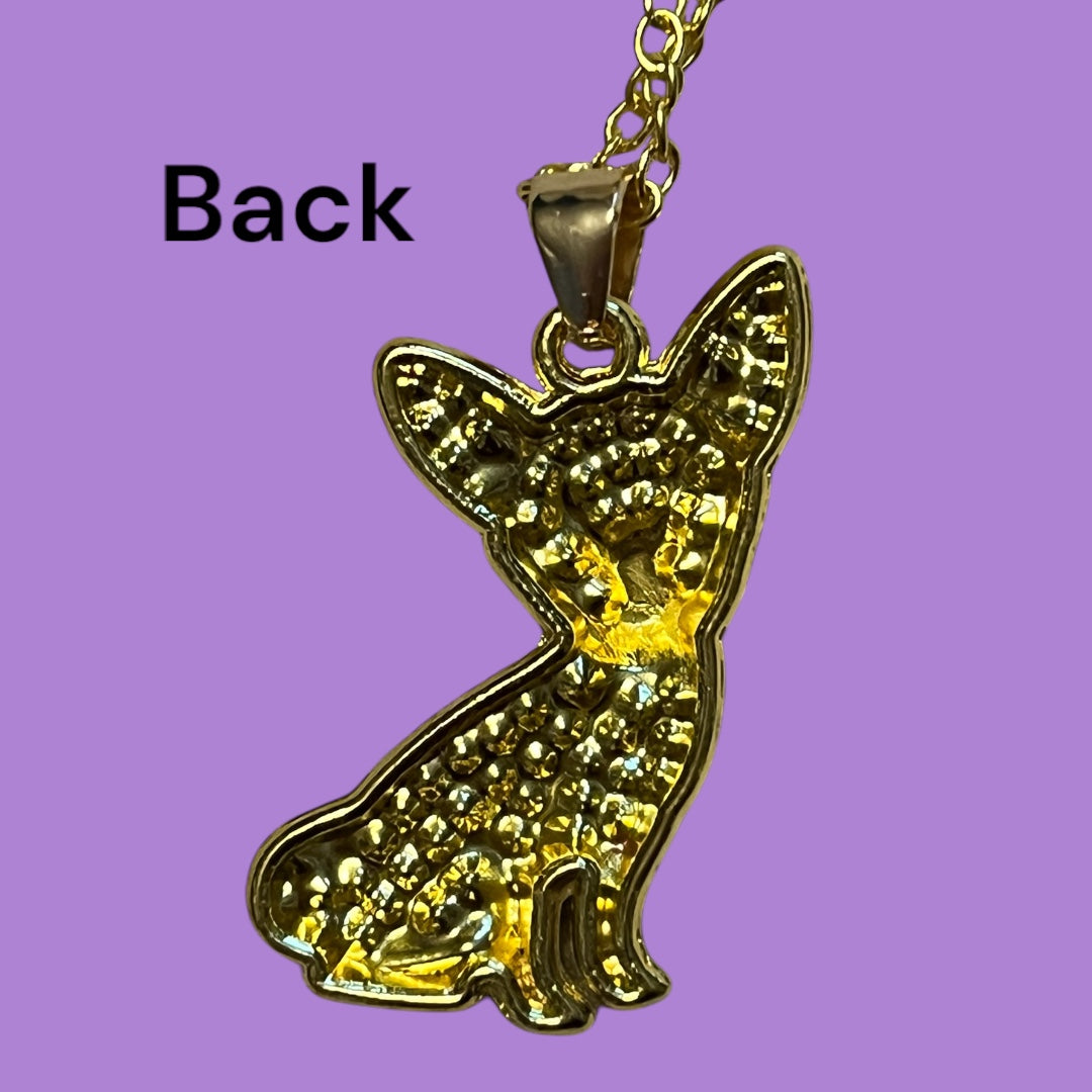 Elegant Black Chihuahua Dog Pendant Necklace: A Stylish and Fine Jewelry Piece