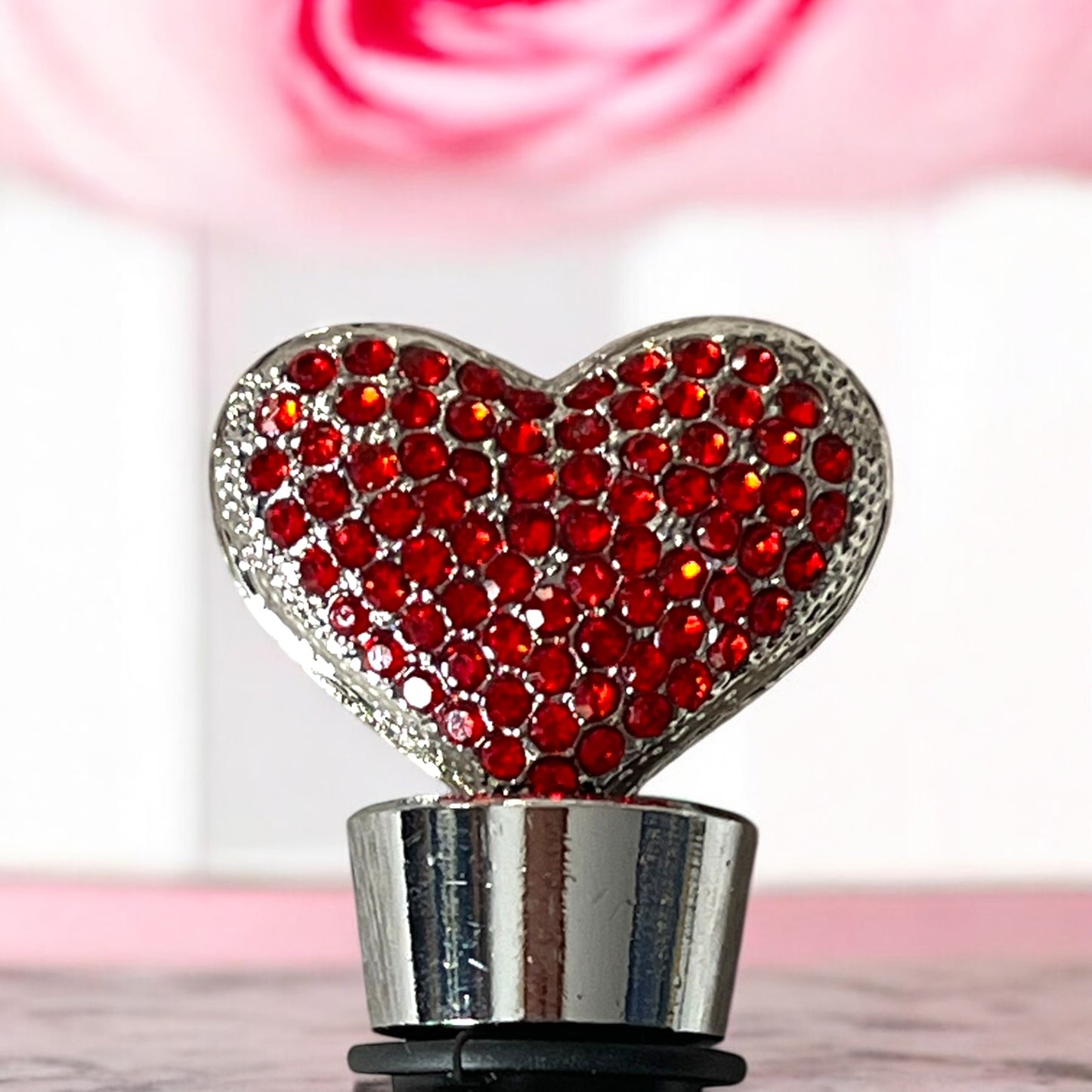 Rhinestone Red Heart Wine Stopper: Perfect for Mother's Day and Valentine's Day