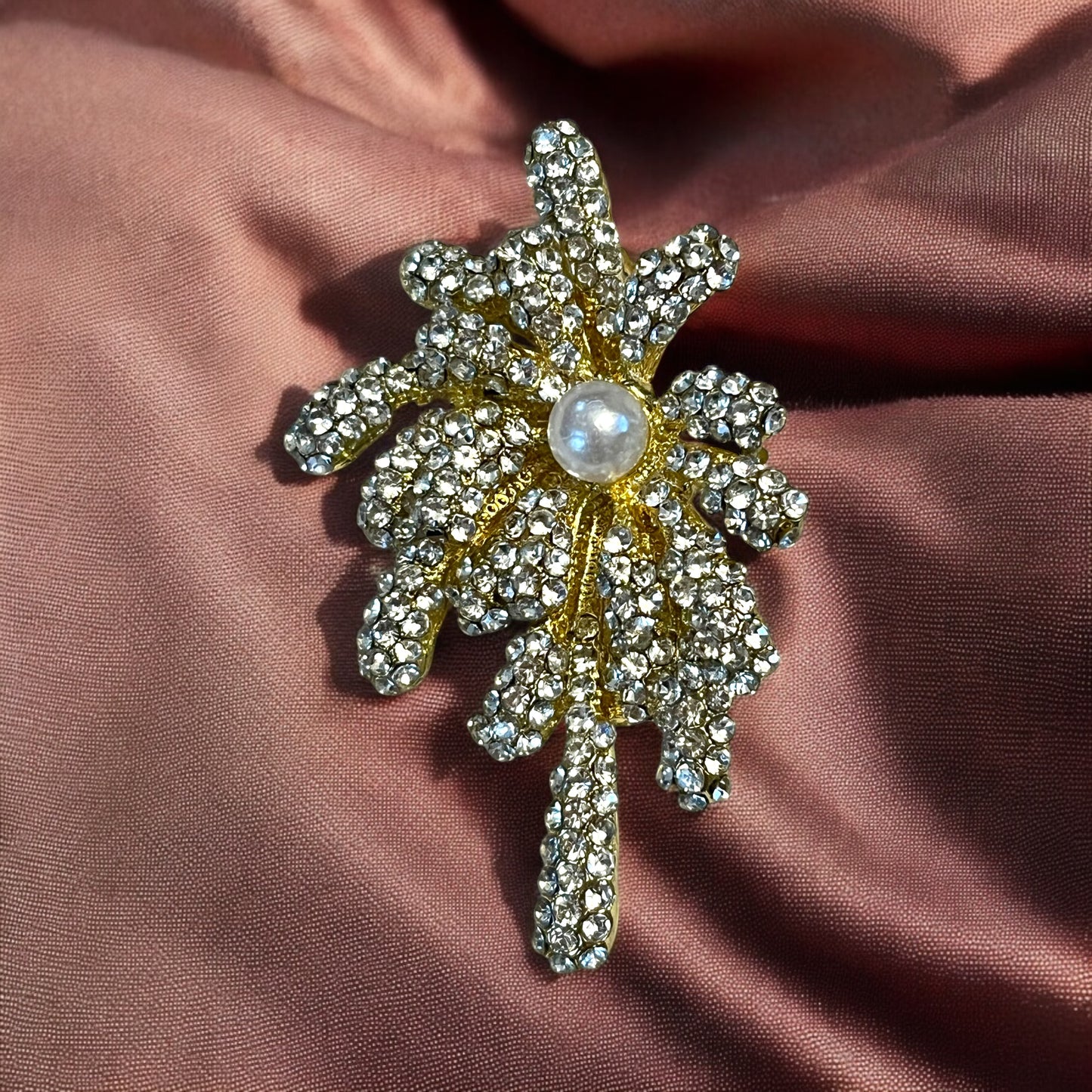 Bloom Beautiful Temperament Fireworks Brooch. Choose Rhinestone or Faux Pearl - New Year's Gift