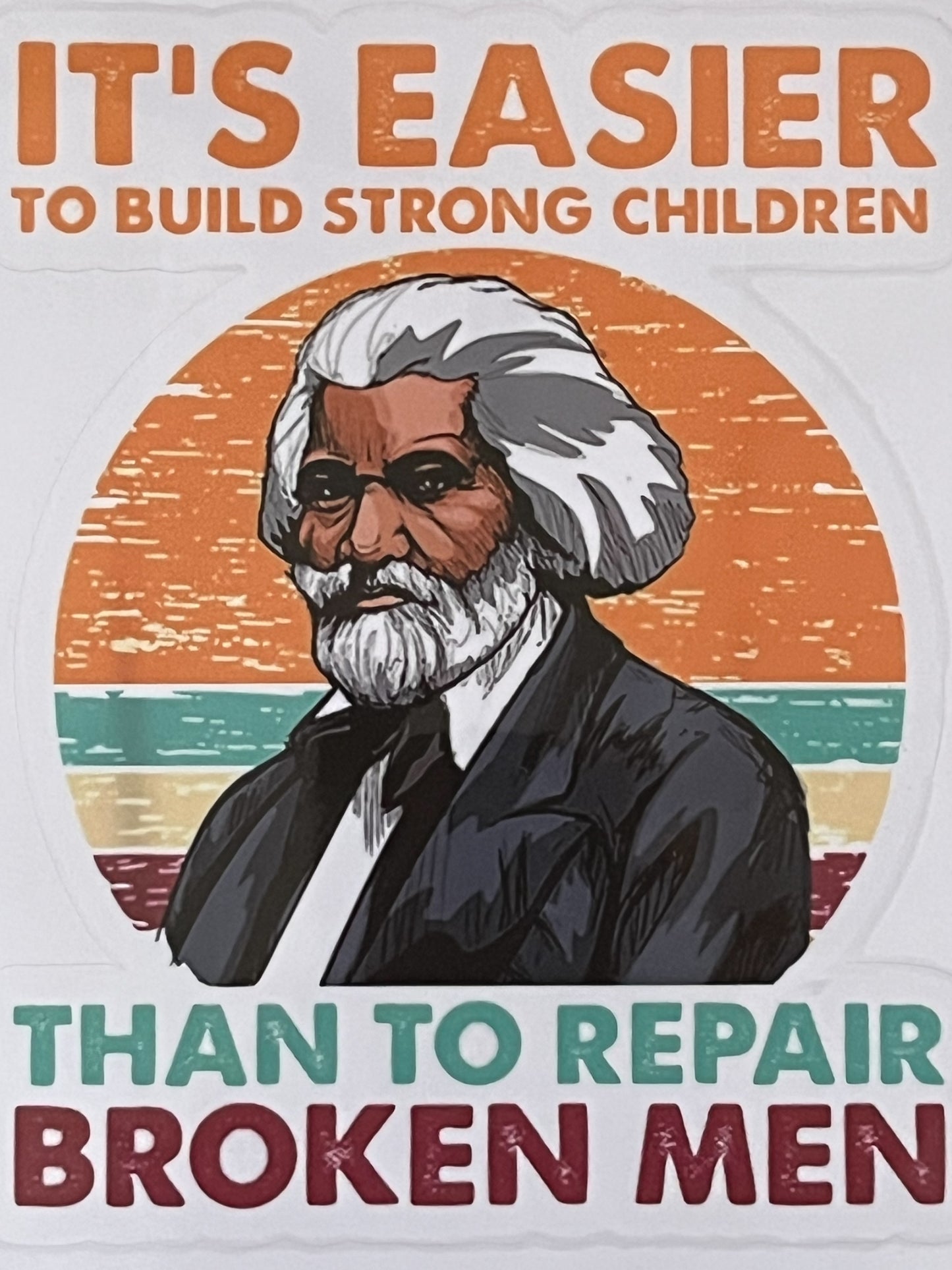 Frederick Douglass Quote Sticker - Self-Adhesive, Single Use, for Helmets and Bumper Cars, Celebrating Black Culture & History