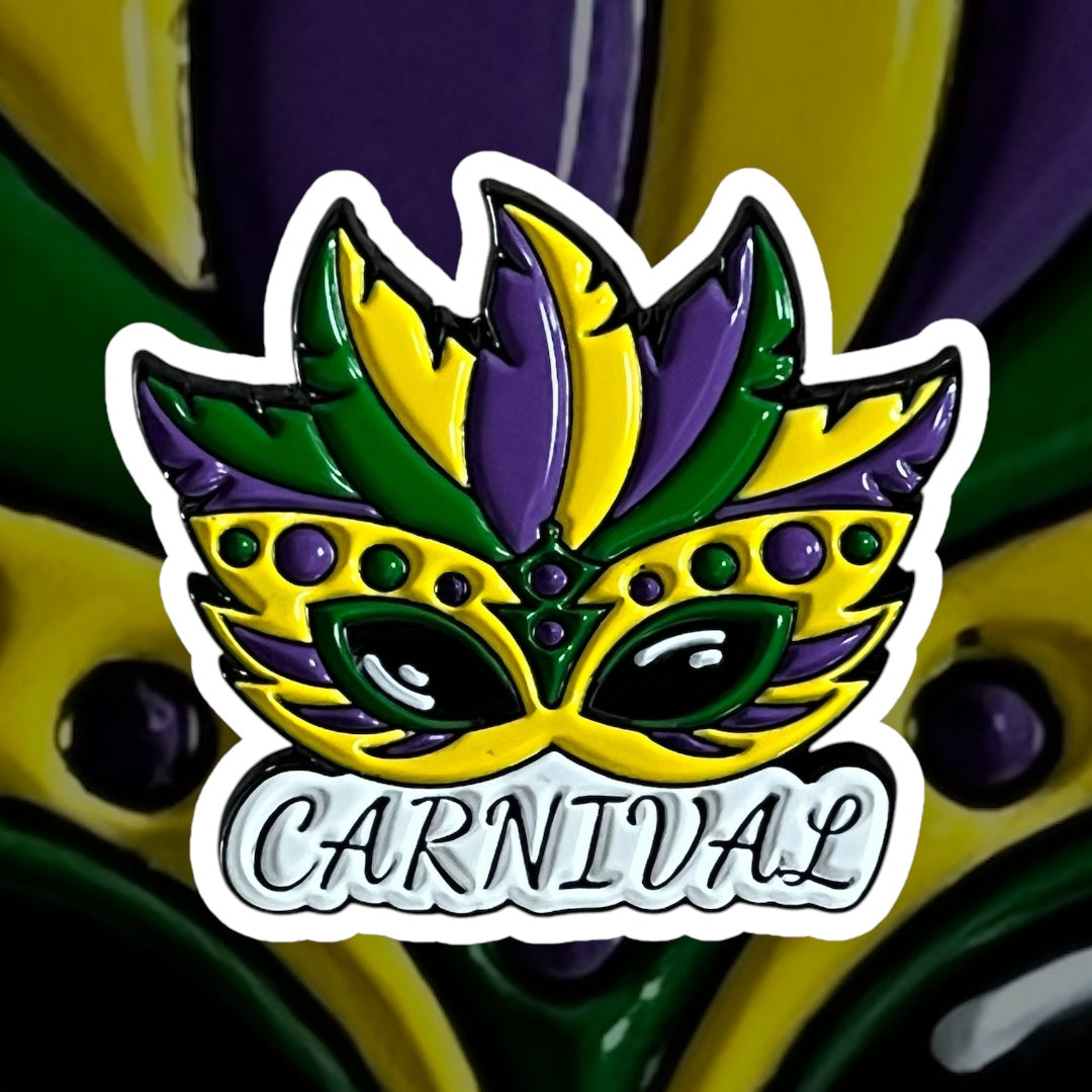 Mardi Gras Carnival Enamel Pin Set (4-Pack) – Versatile Seasonal Wear with Fleur-de-lis & Mask Designs, Perfect for Celebrations