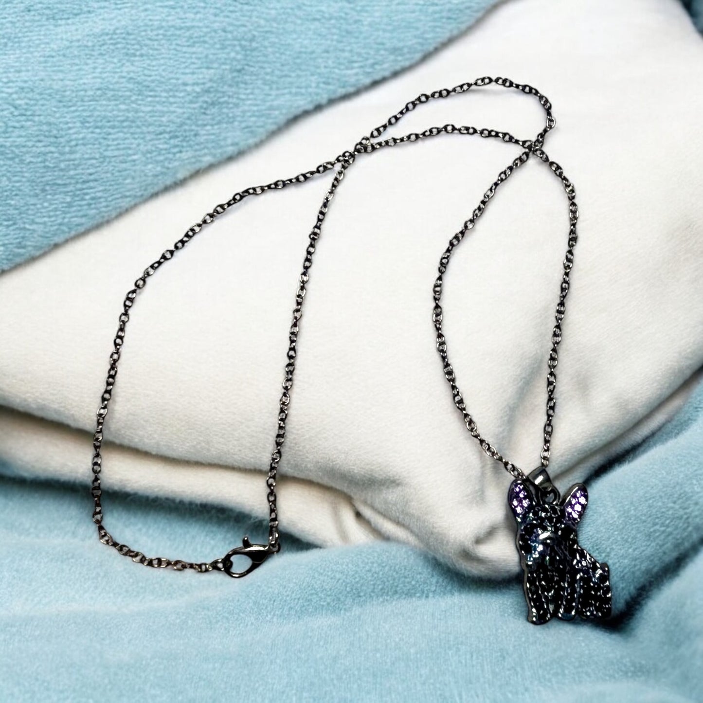 Black French Bulldog Pendant Necklace