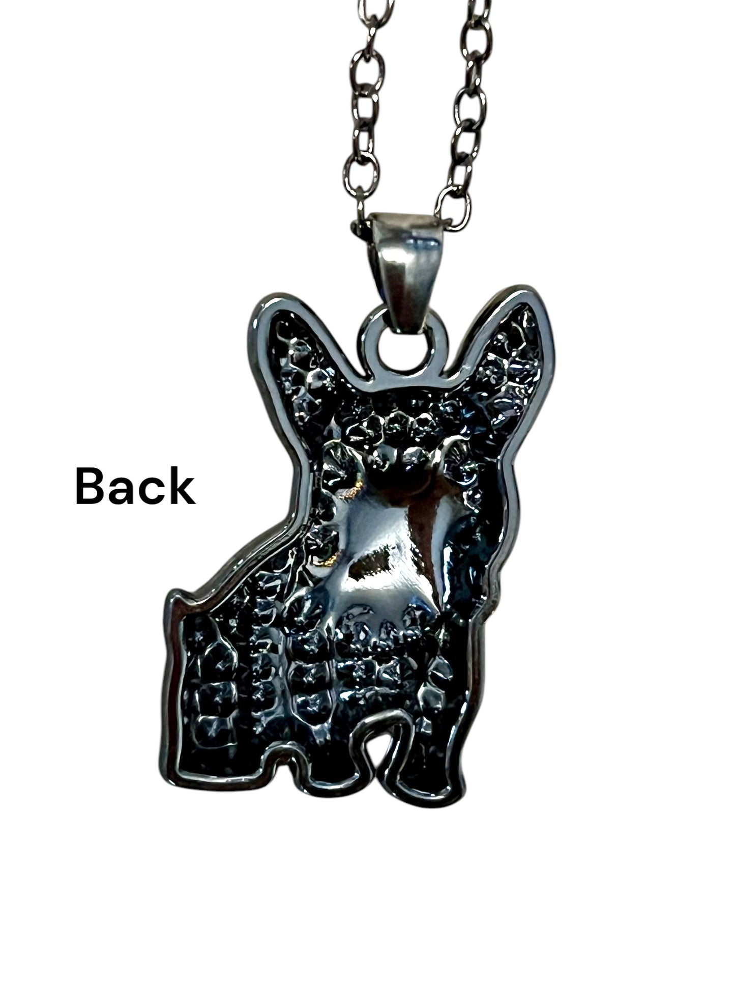 Black French Bulldog Pendant Necklace