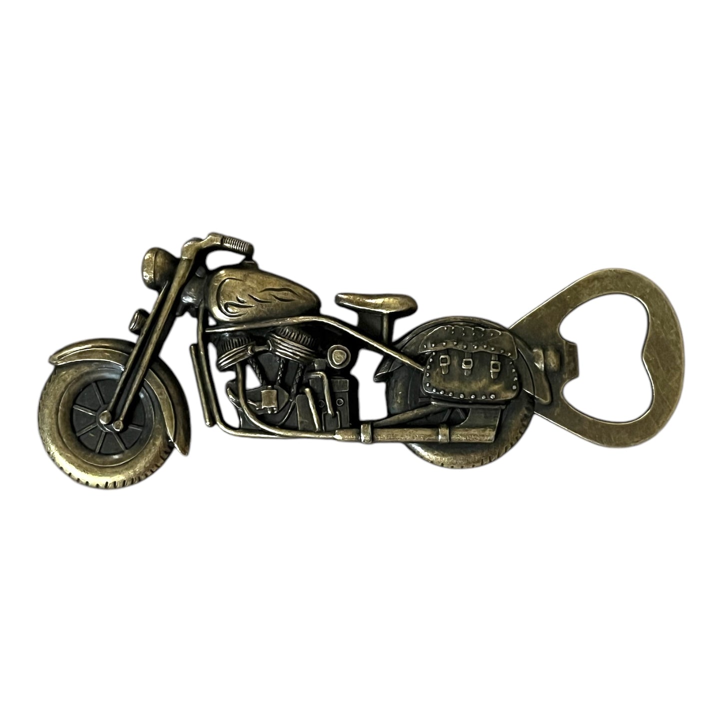 Vintage Style Golden Motorcycle Bottle Opener