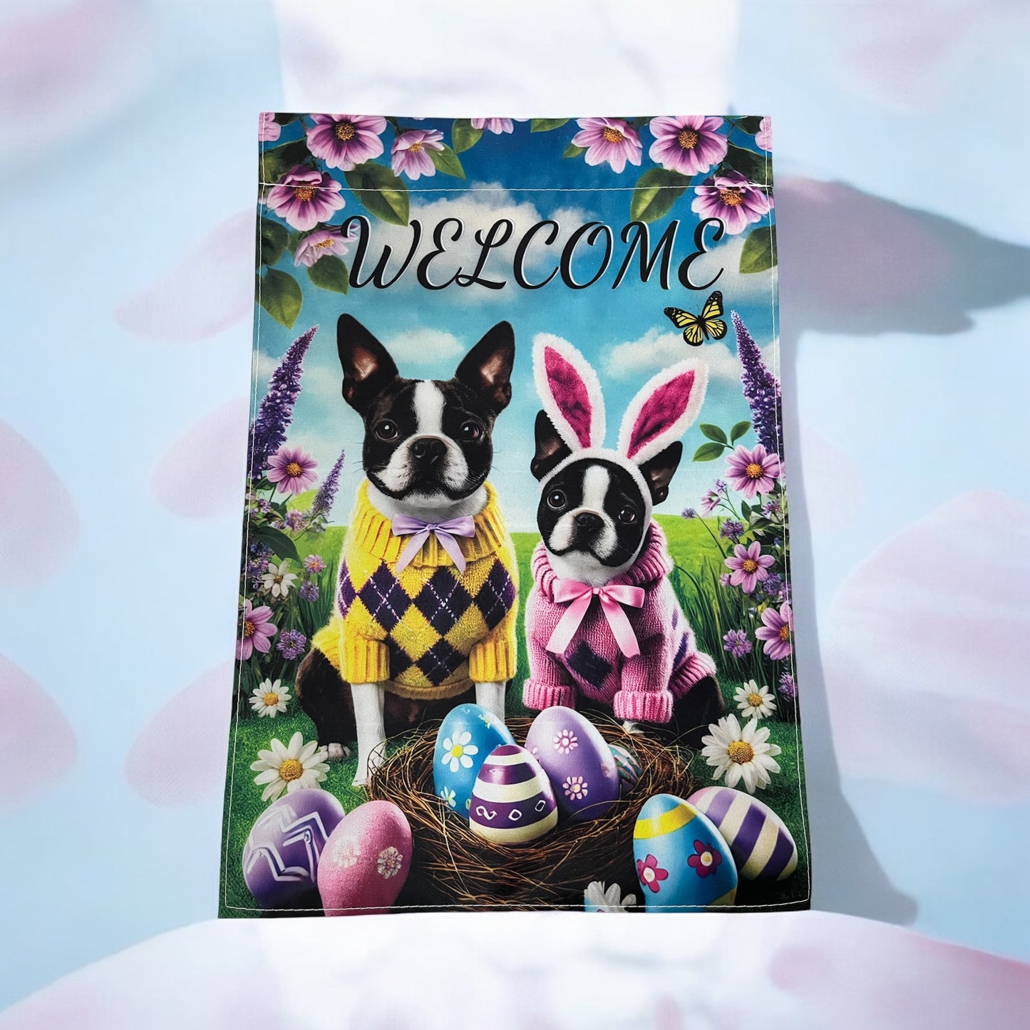 French Bulldog Easter Garden Flag 12 x 18