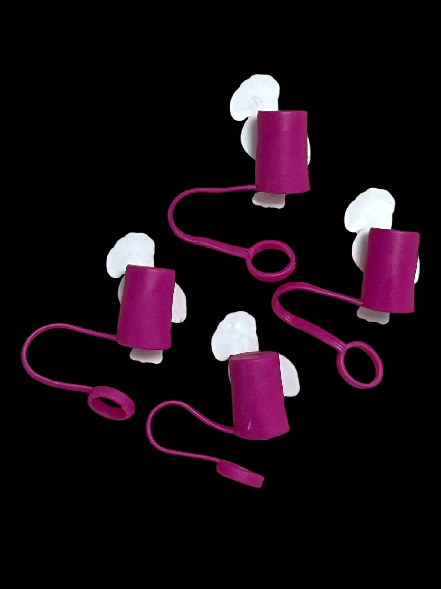 Set of 4 Flamingo Silicone Tumbler Straw Covers