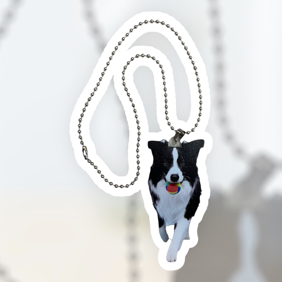 Border Collie 2D Acryl Schlüsselanhänger Ornament - Süßes Geschenk für Hundeliebhaber - Rucksack Charm Dekoration