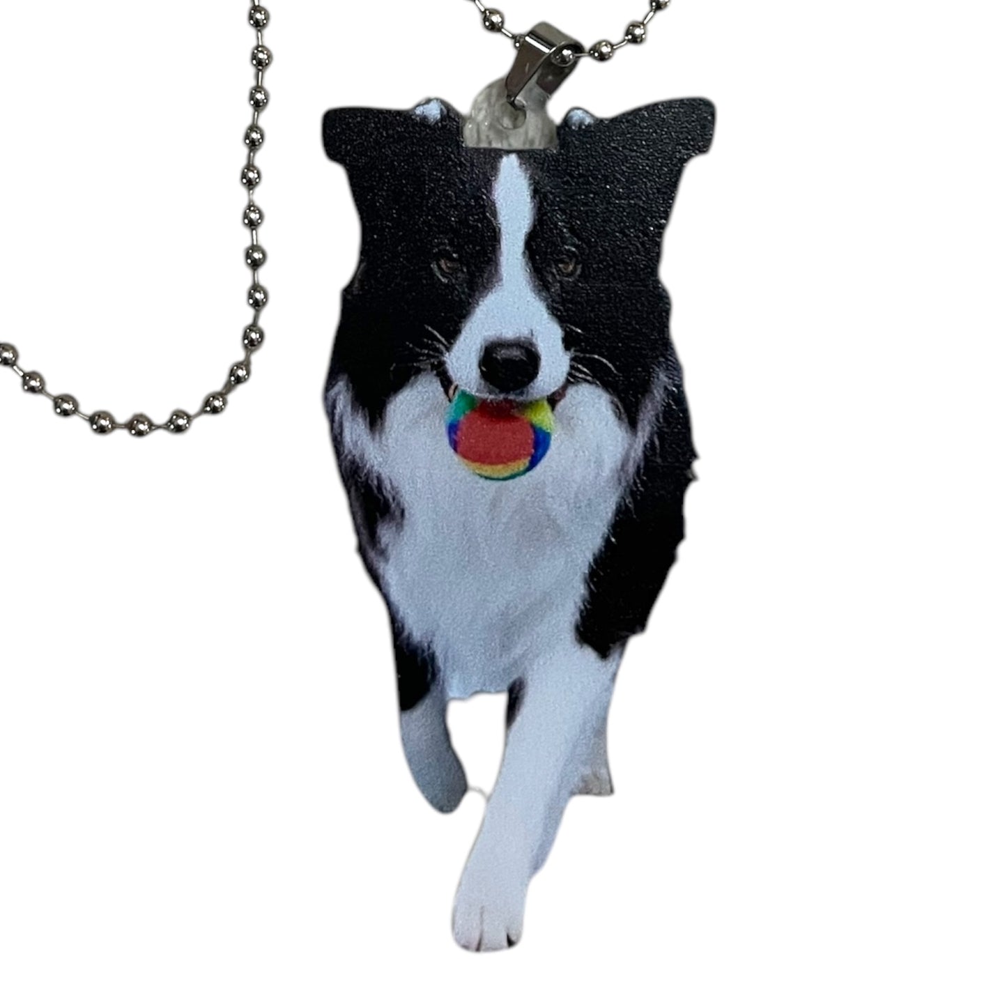Border Collie 2D Acryl Schlüsselanhänger Ornament - Süßes Geschenk für Hundeliebhaber - Rucksack Charm Dekoration