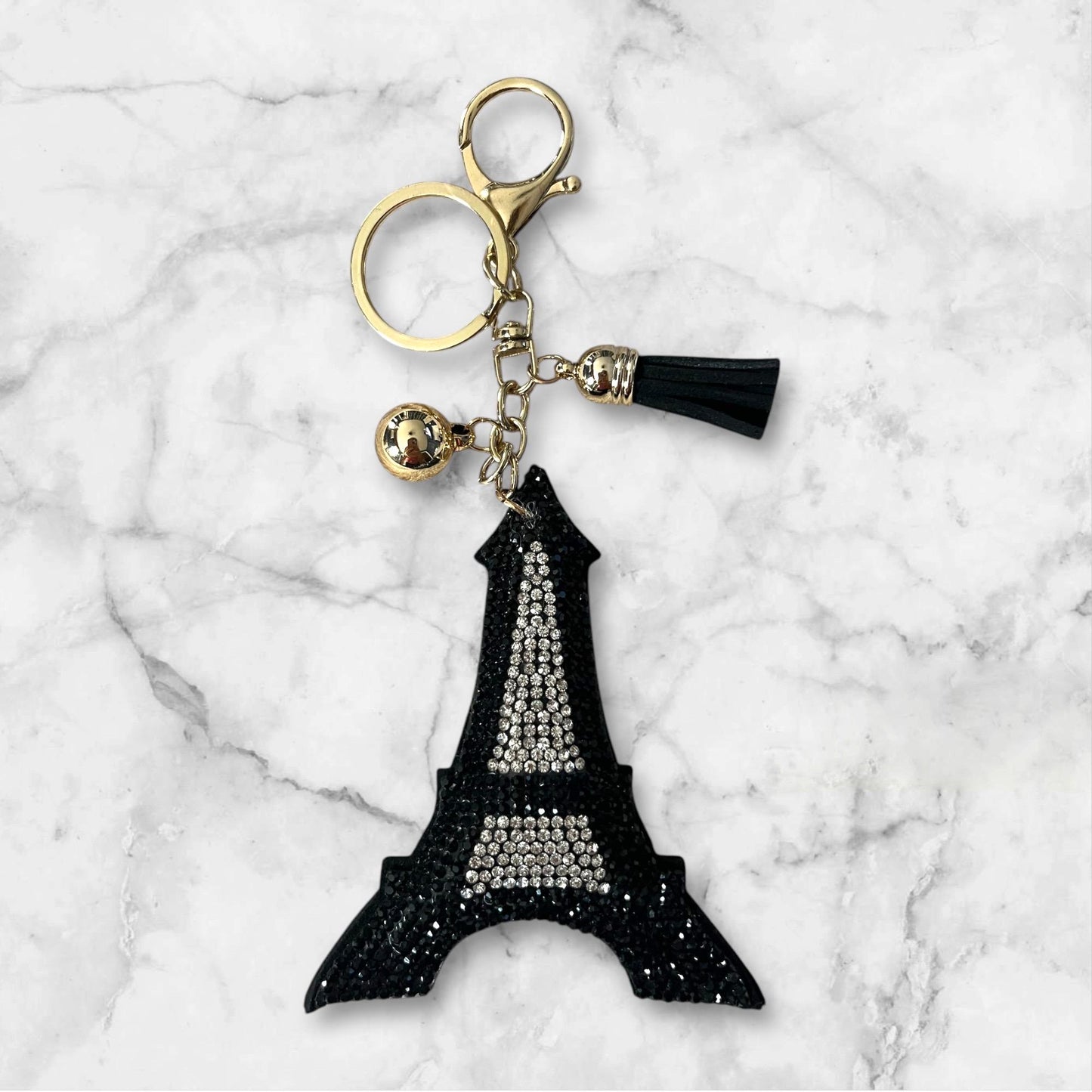 Glamorous Faux Crystal Eiffel Tower Keychain - Unique Gift for Valentine's Day