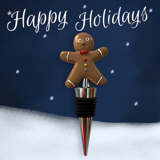 The Gingerbread Man and the Ultimate Christmas Wine Stopper