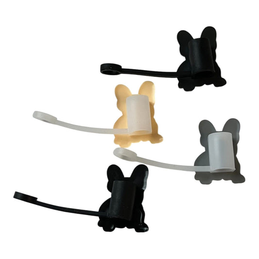 French Bulldog Straw Covers – Set of 4 – Cute and Functional