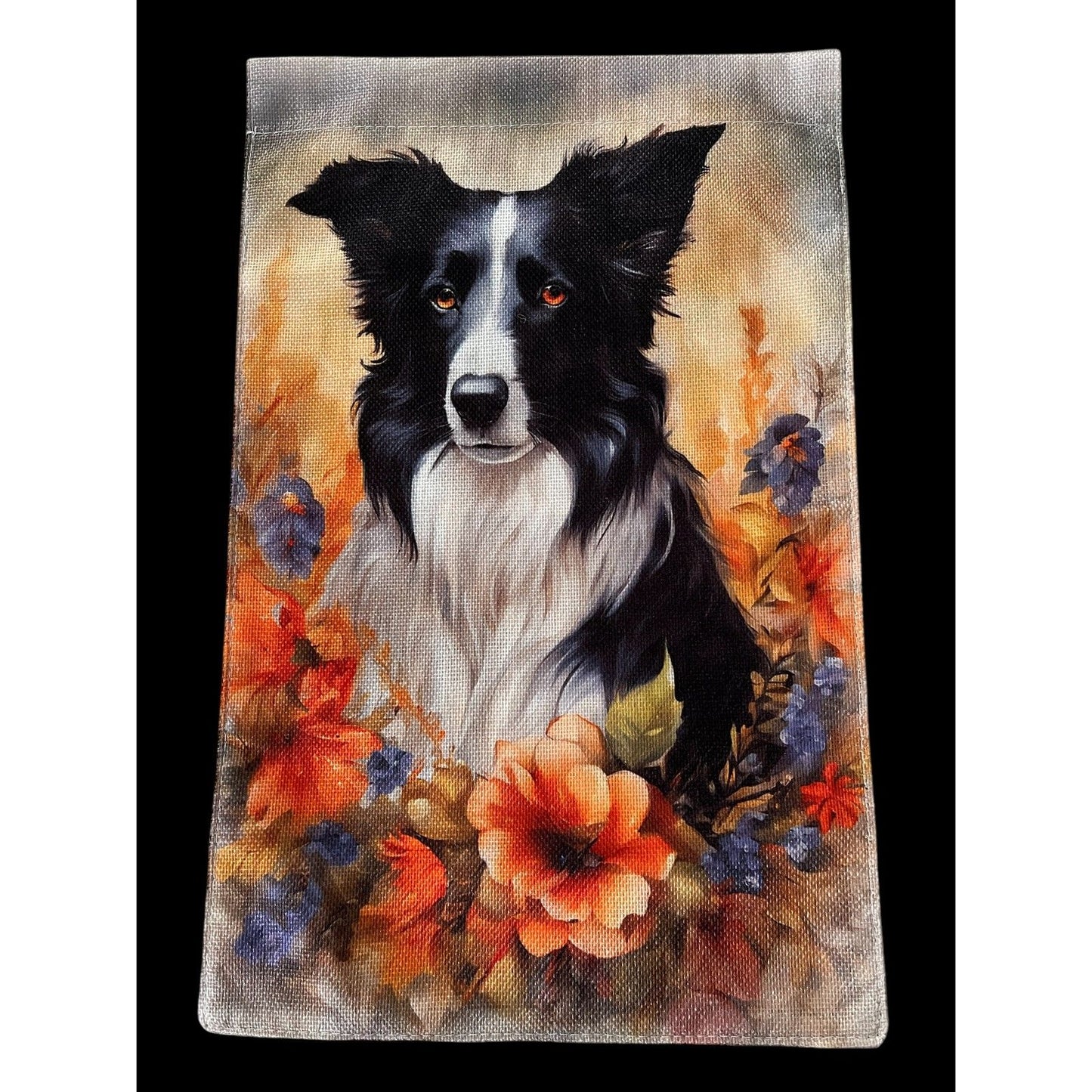 Border Collie Welcome Garden Flag – Double-Sided, Waterproof Burlap, 12x18