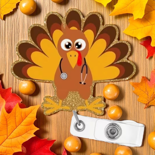 Turkey Retractable Badge Reel with Stethoscope Design