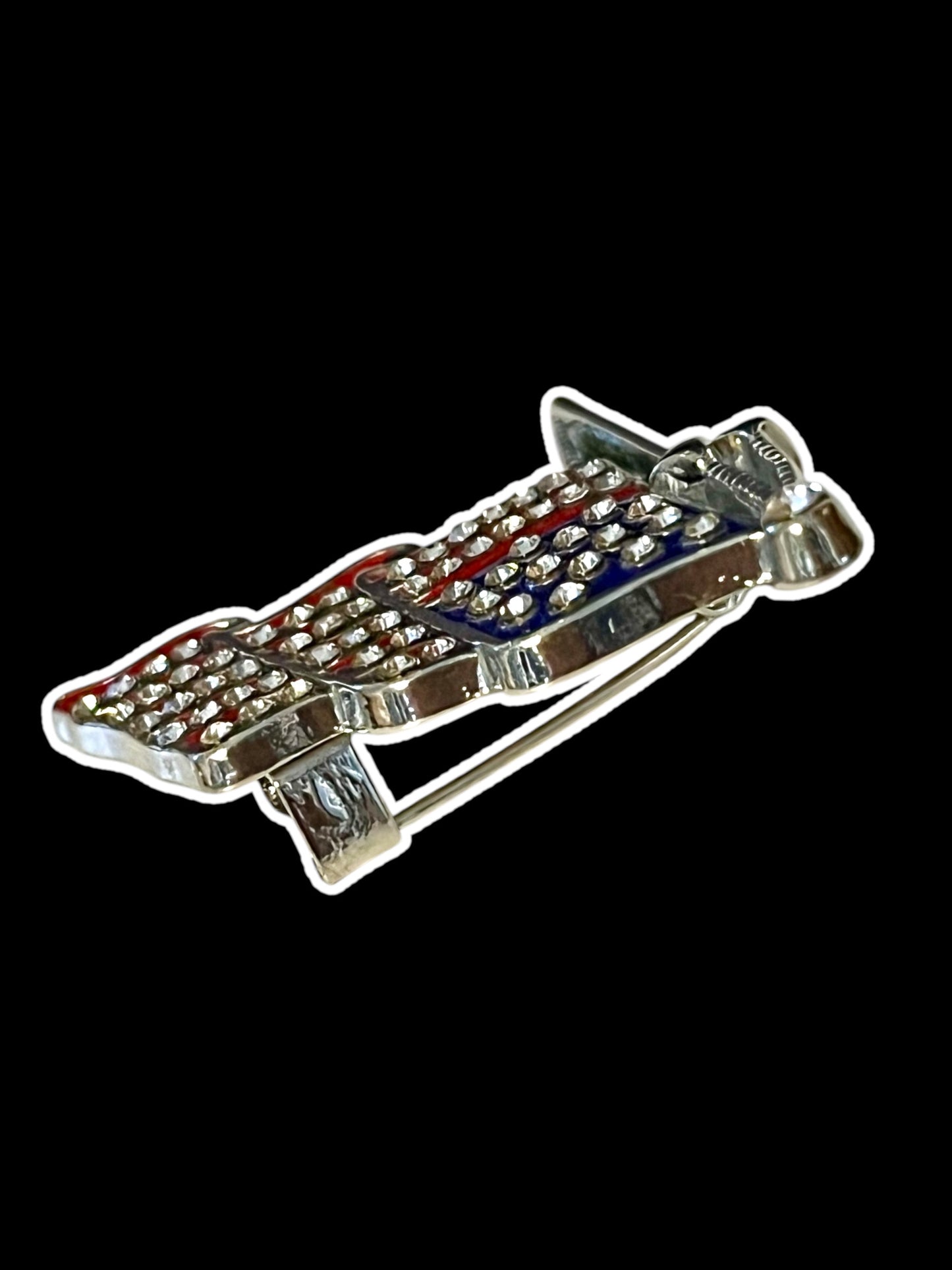 Sparkling USA Flag - Pin Patriotic Rhinestone Brooch Pin - Perfect for 4th of July & Independence Day Gifts