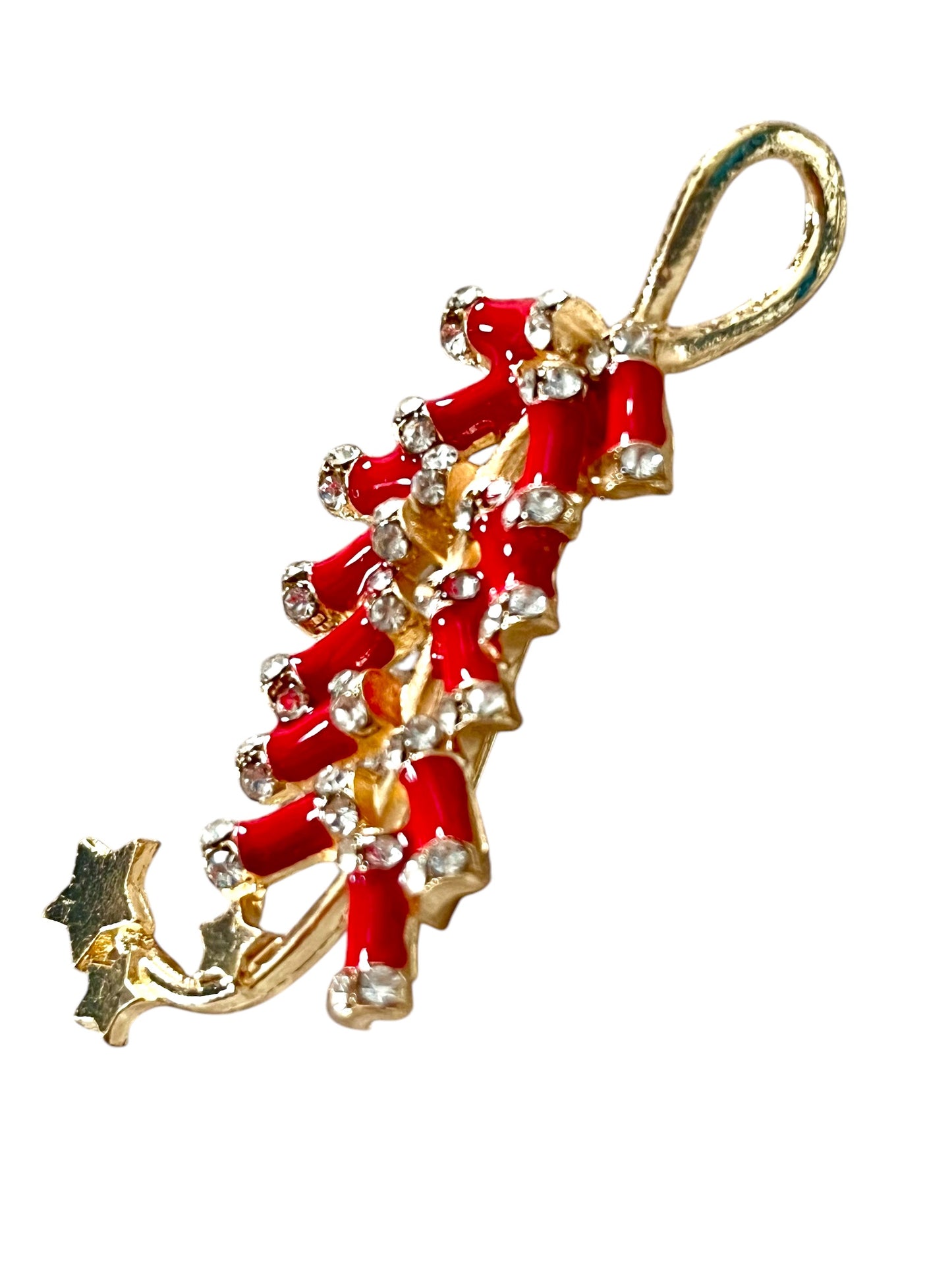 Chinese Style Firecracker Brooch for New Year - Creative Rhinestone Pin Accessory