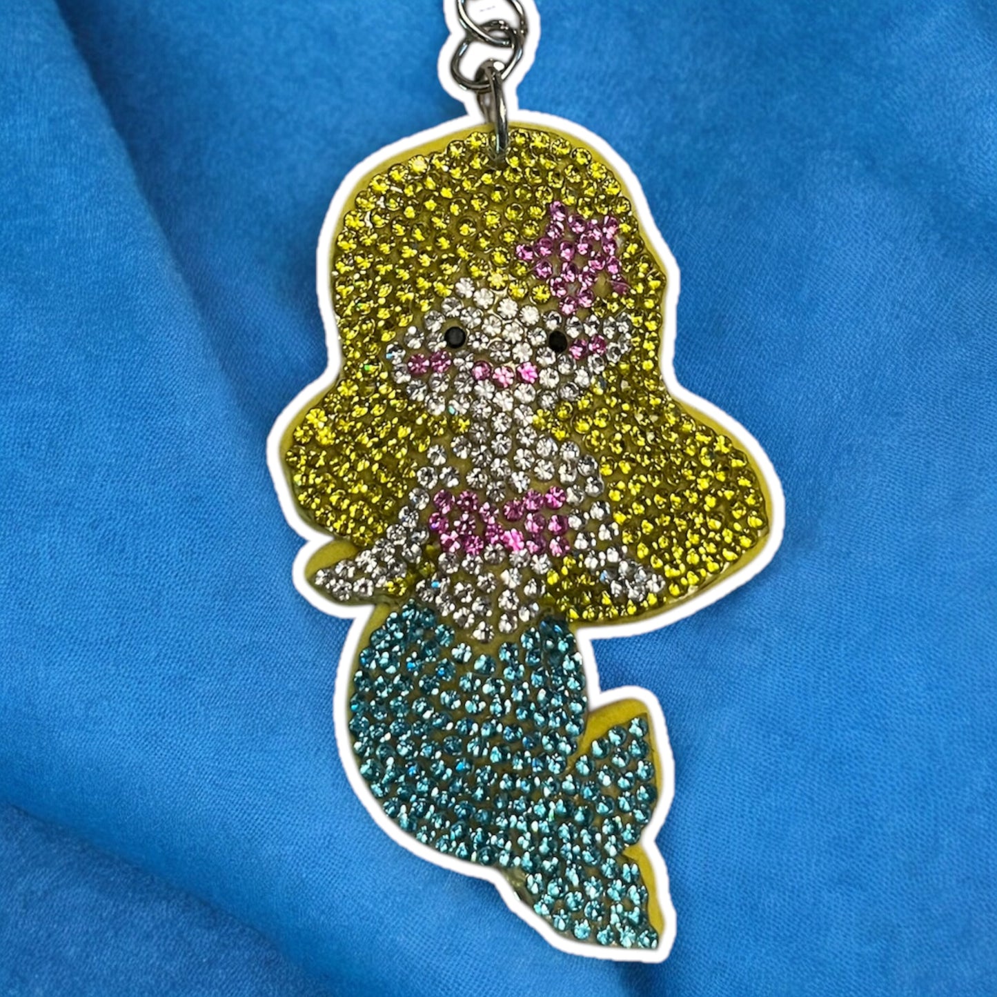 Chic Summer Mermaid Keychain with Sparkling Rhinestones