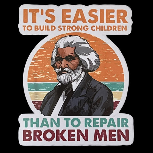 Frederick Douglass Quote Sticker - Self-Adhesive, Single Use, for Helmets and Bumper Cars, Celebrating Black Culture & History