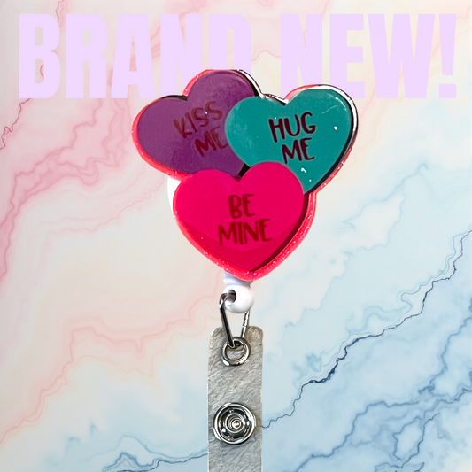 Valentine's Day Candy Heart Badge Reel