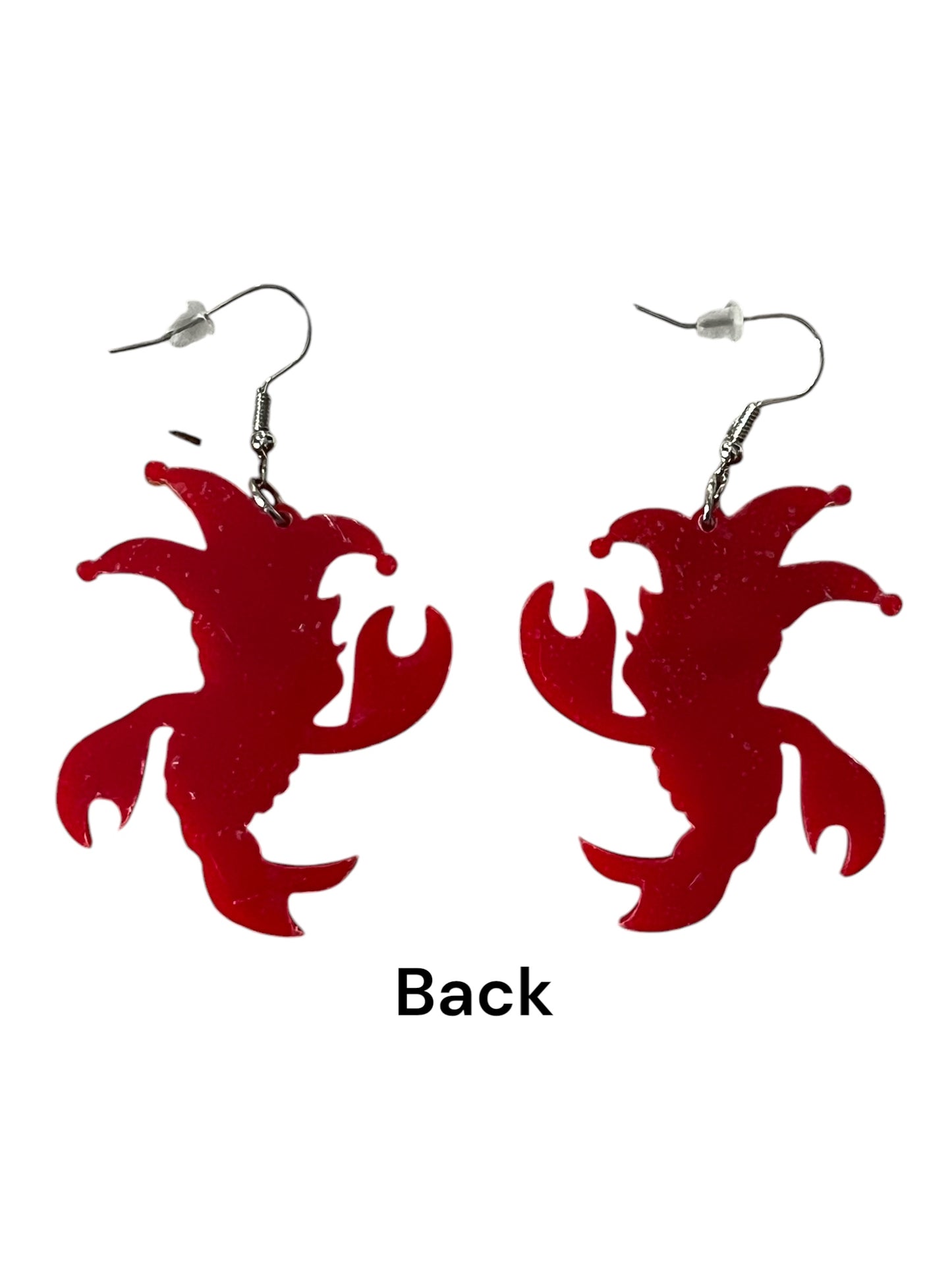 Festive Party Acrylic Crawfish Earrings! Perfect for any Carnival, Mardi Gras