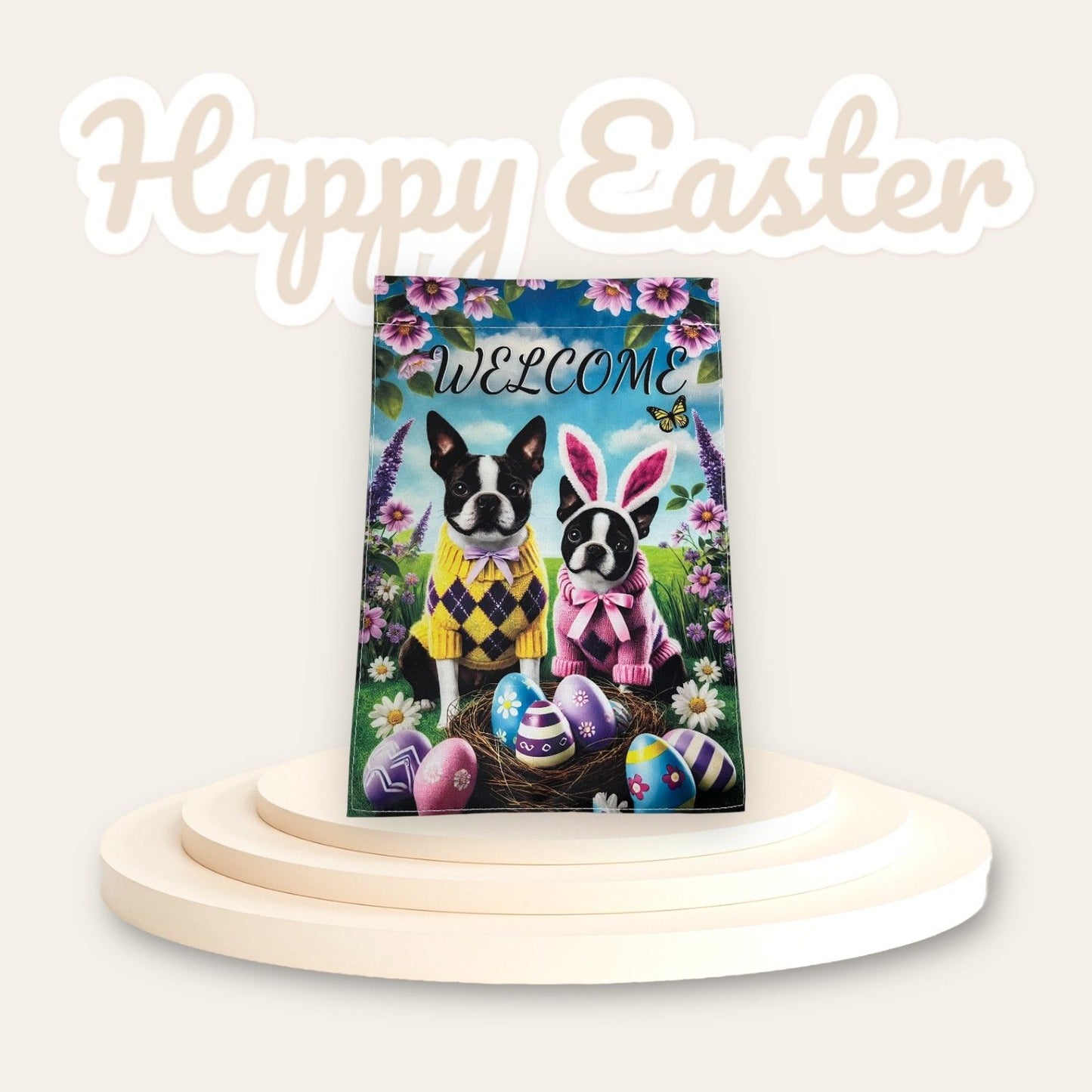 French Bulldog Easter Garden Flag 12 x 18