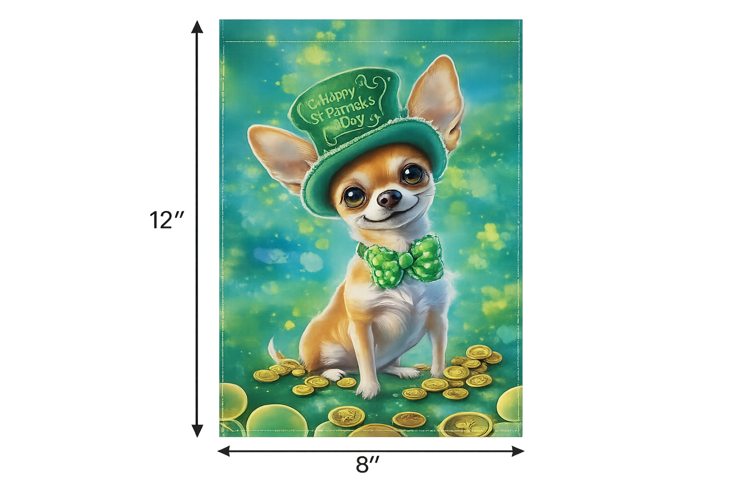 St. Patrick’s Day Chihuahua Garden Flag Irish Dog Decor