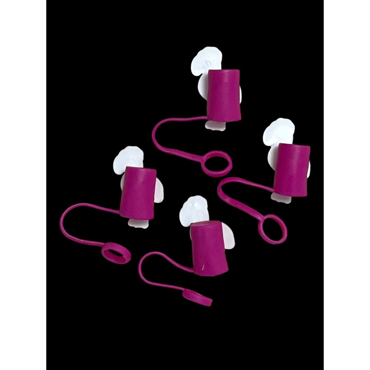 Set of 4 Flamingo Silicone Tumbler Straw Covers