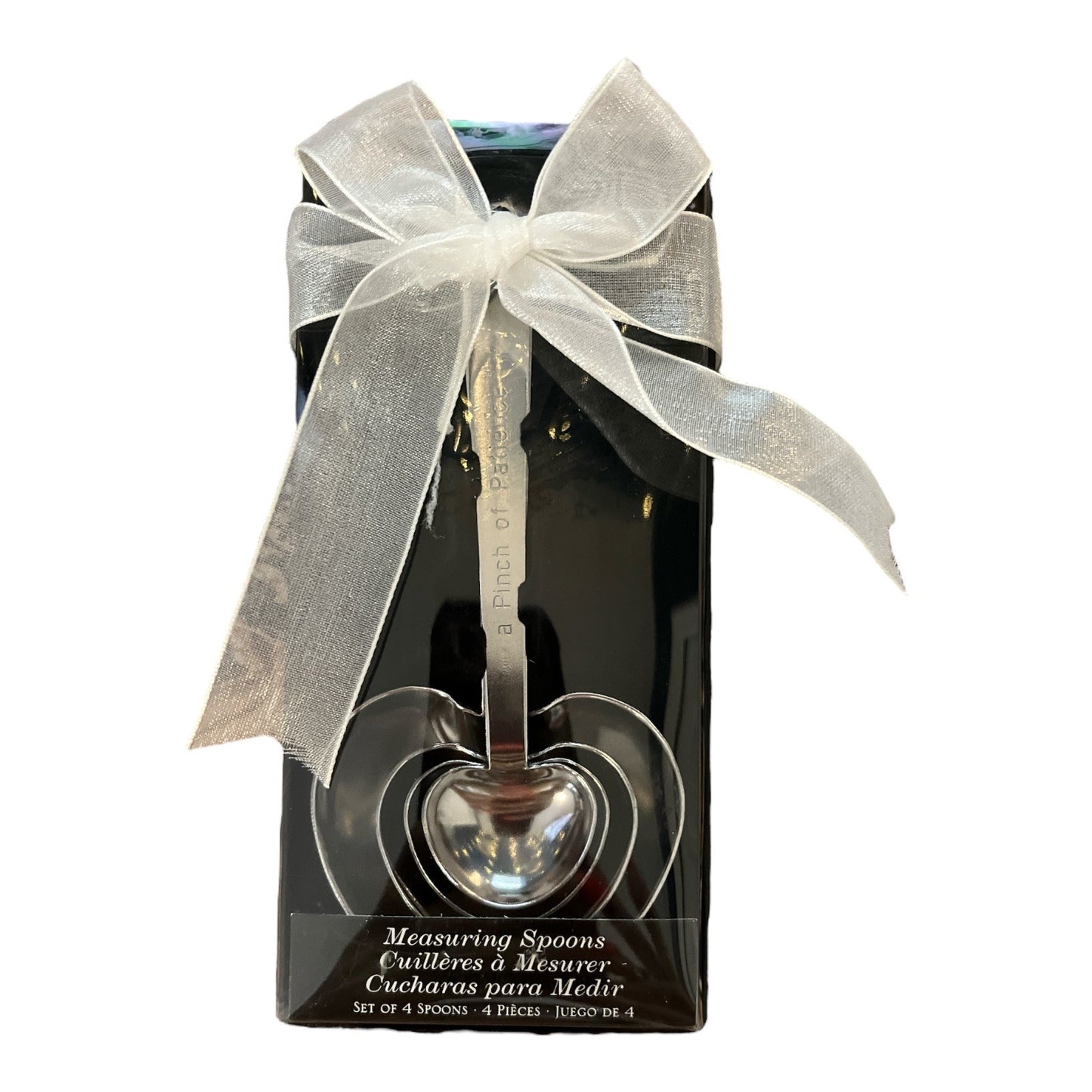 Kate Aspen Heart Measuring Spoons Set of 4 Stainless Steel Wedding Favor Gift New in Box