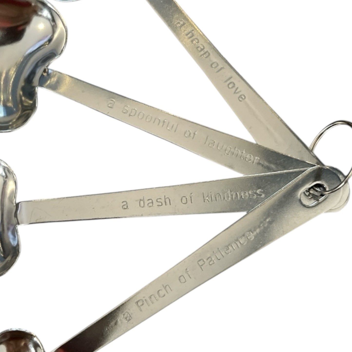 Kate Aspen Heart Measuring Spoons Set of 4 Stainless Steel Wedding Favor Gift New in Box