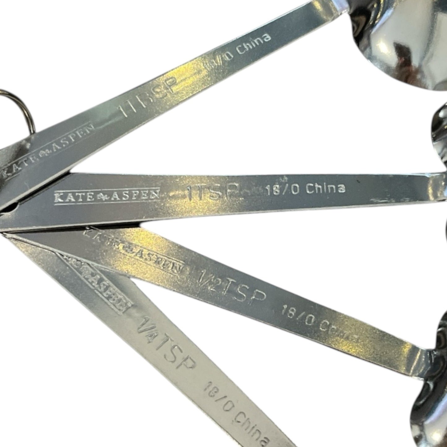 Kate Aspen Heart Measuring Spoons Set of 4 Stainless Steel Wedding Favor Gift New in Box