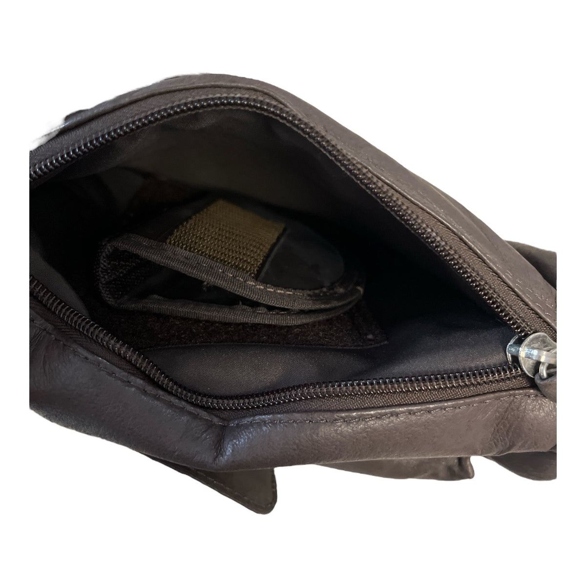 Gun Tote’n Mamas Brown Leather Concealed Carry Crossbody Purse GTM 10"