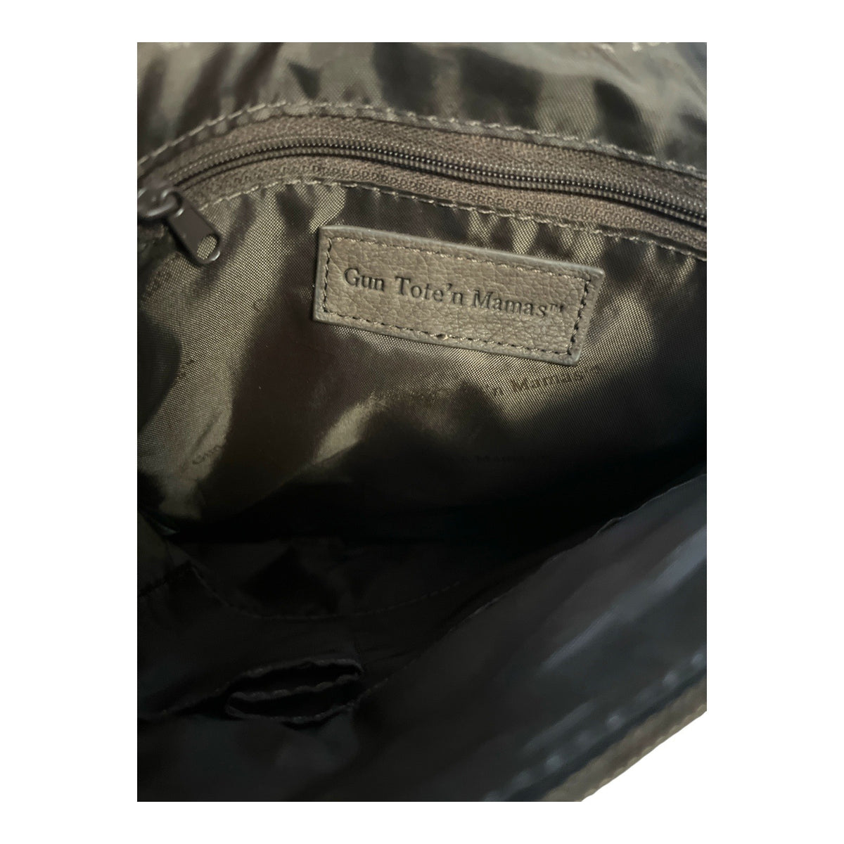 Gun Tote’n Mamas Brown Leather Concealed Carry Crossbody Purse GTM 10"