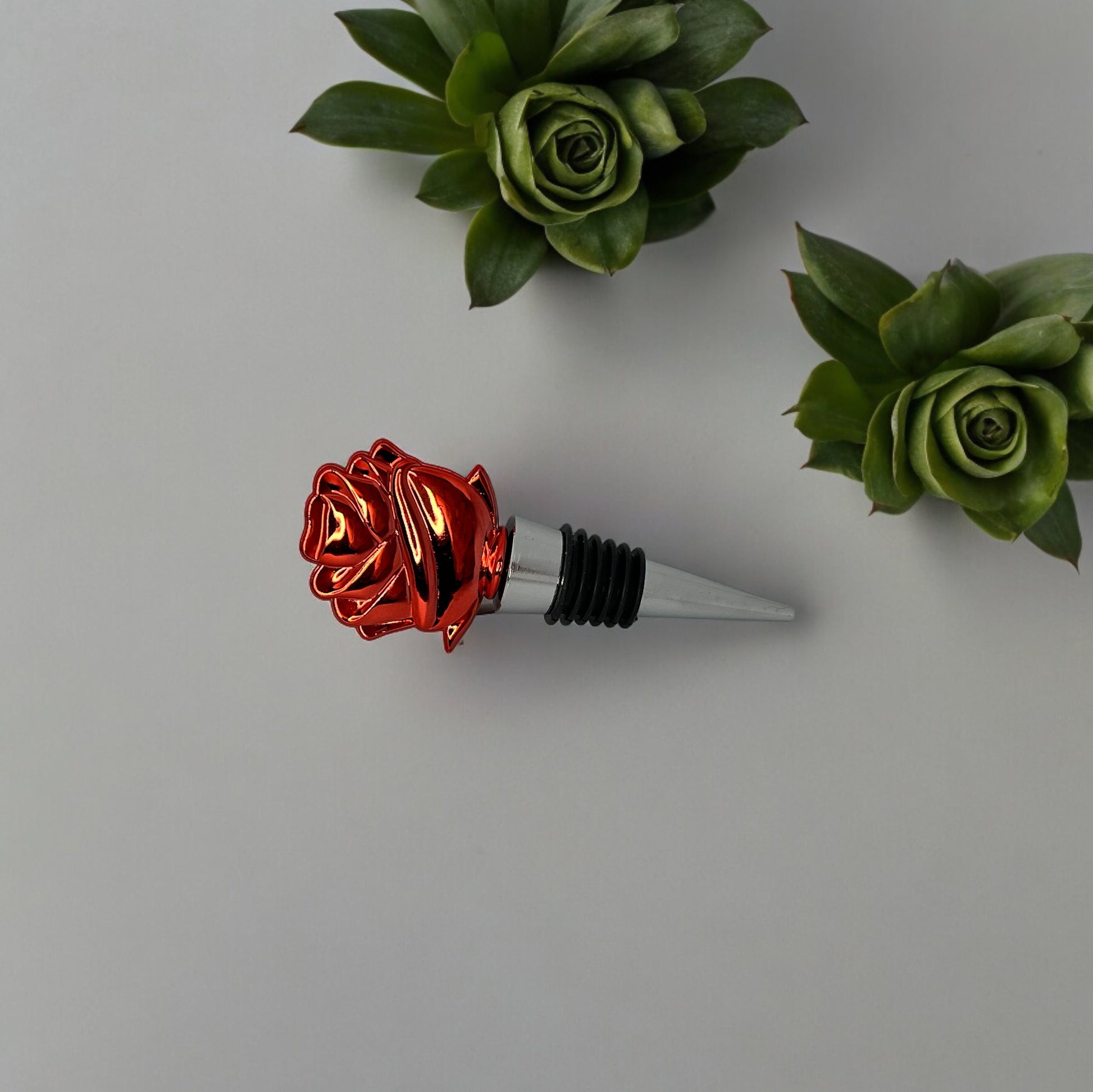 Red Rose Shaped Wine Bottle Stopper