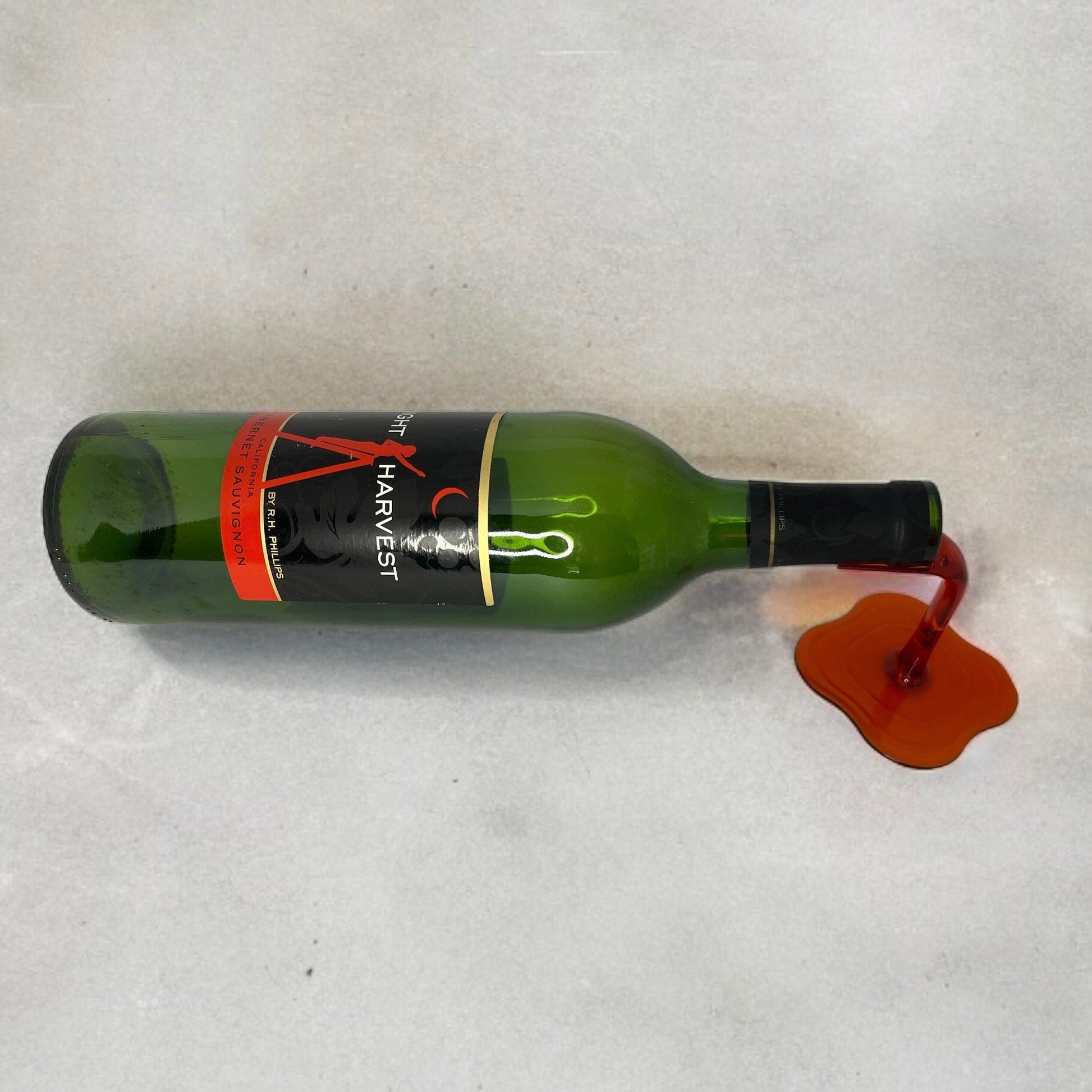 Spilled Wine Bottle Holder Fun And Unique Way To Display Your Favorite Wine