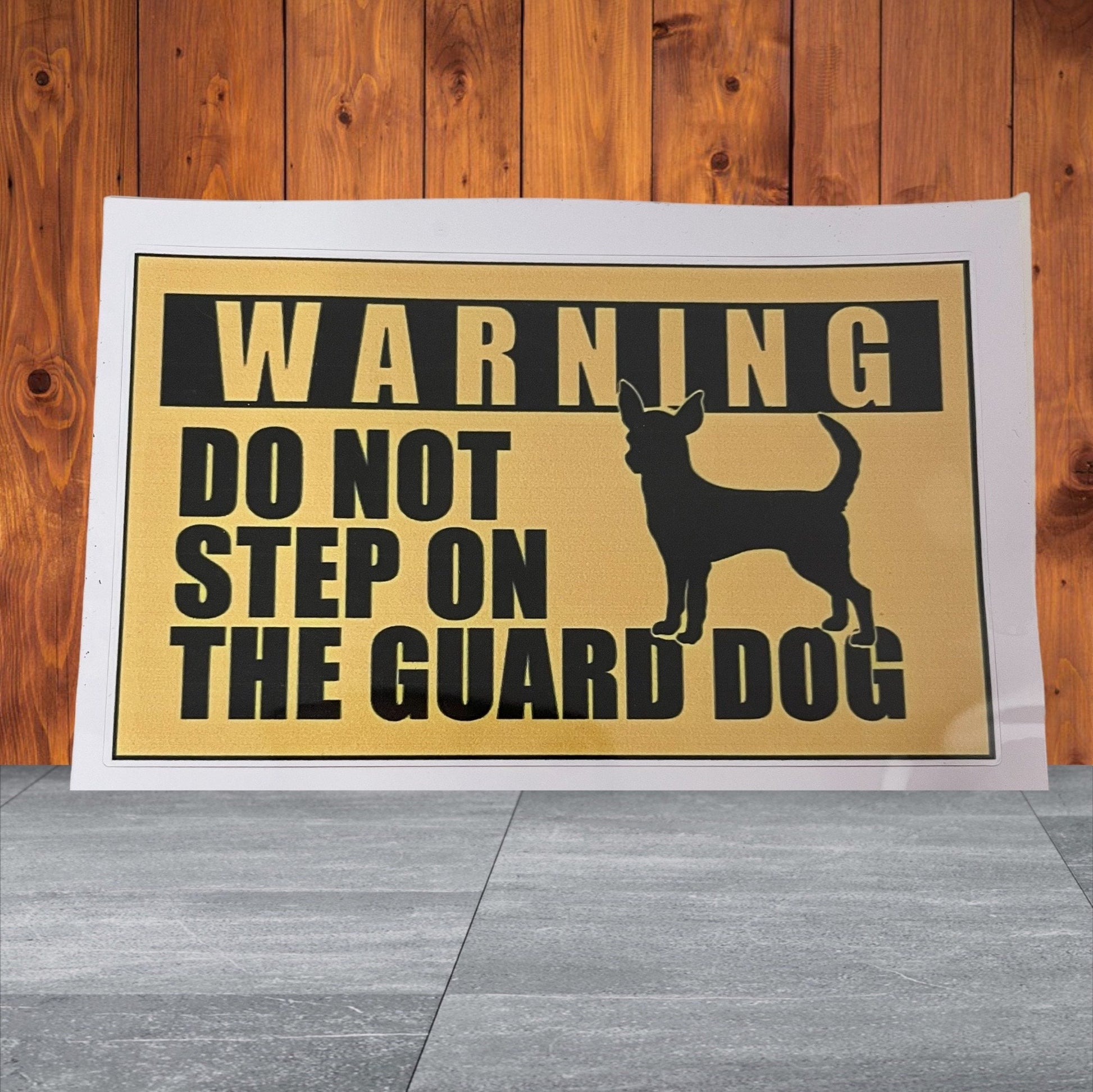 Charming and Funny Guard Dog Chihuahua Decal - Ideal for Laptops, Vehicles & More!