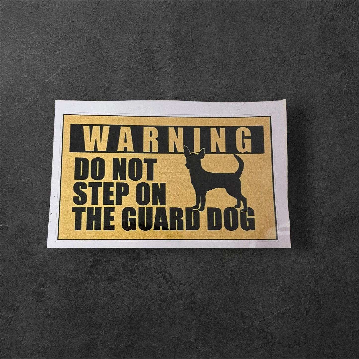 Charming and Funny Guard Dog Chihuahua Decal - Ideal for Laptops, Vehicles & More!