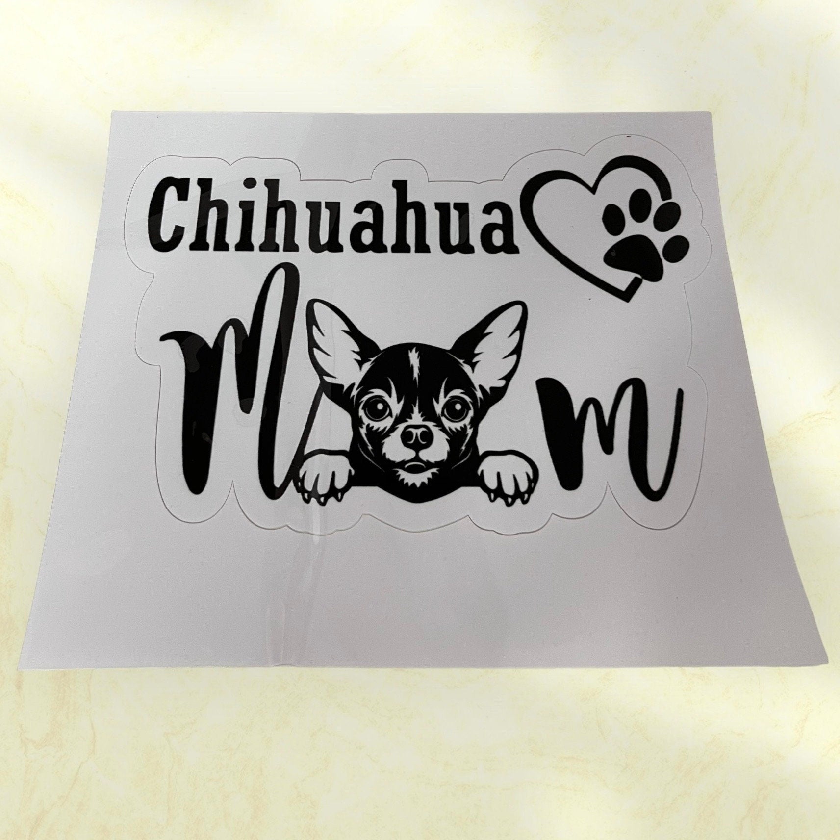 Chihuahua Mom Vinyl Decal - Cute Sticker for Trucks, Laptops, and Windows