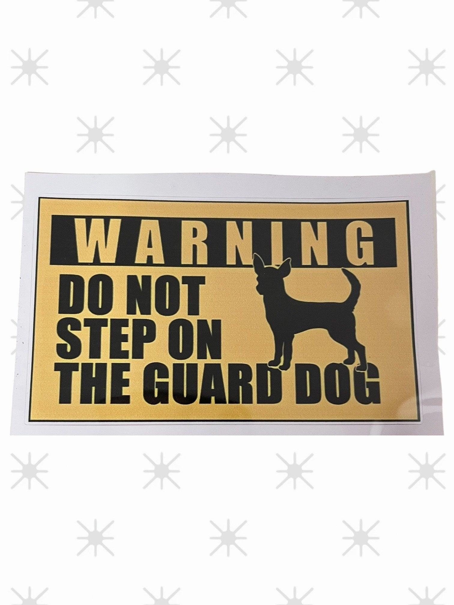 Charming and Funny Guard Dog Chihuahua Decal - Ideal for Laptops, Vehicles & More!