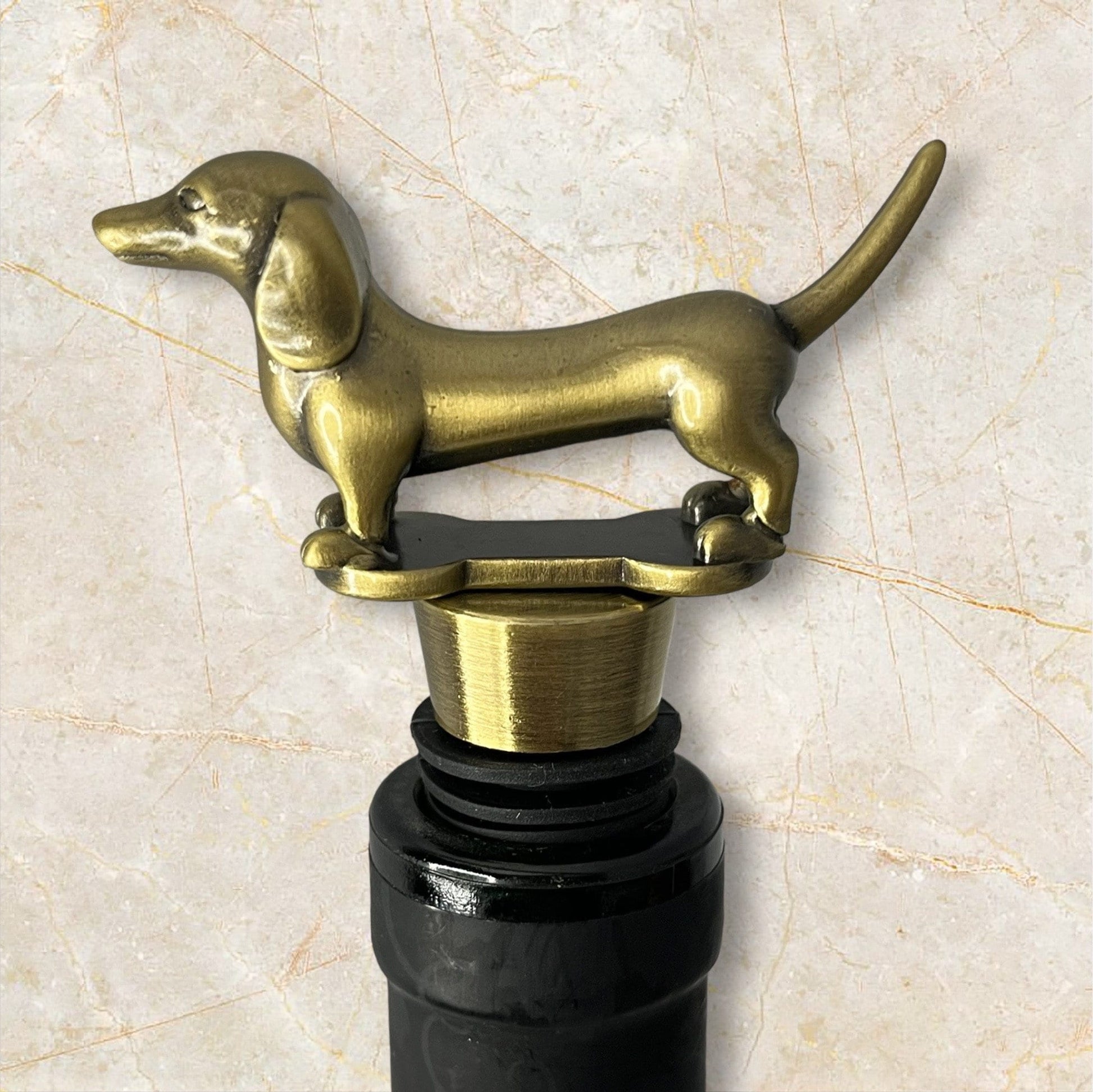 Doxie Weiner Dachshund Dog Wine Bottle Stopper - A Must-Have for Dog Lovers!