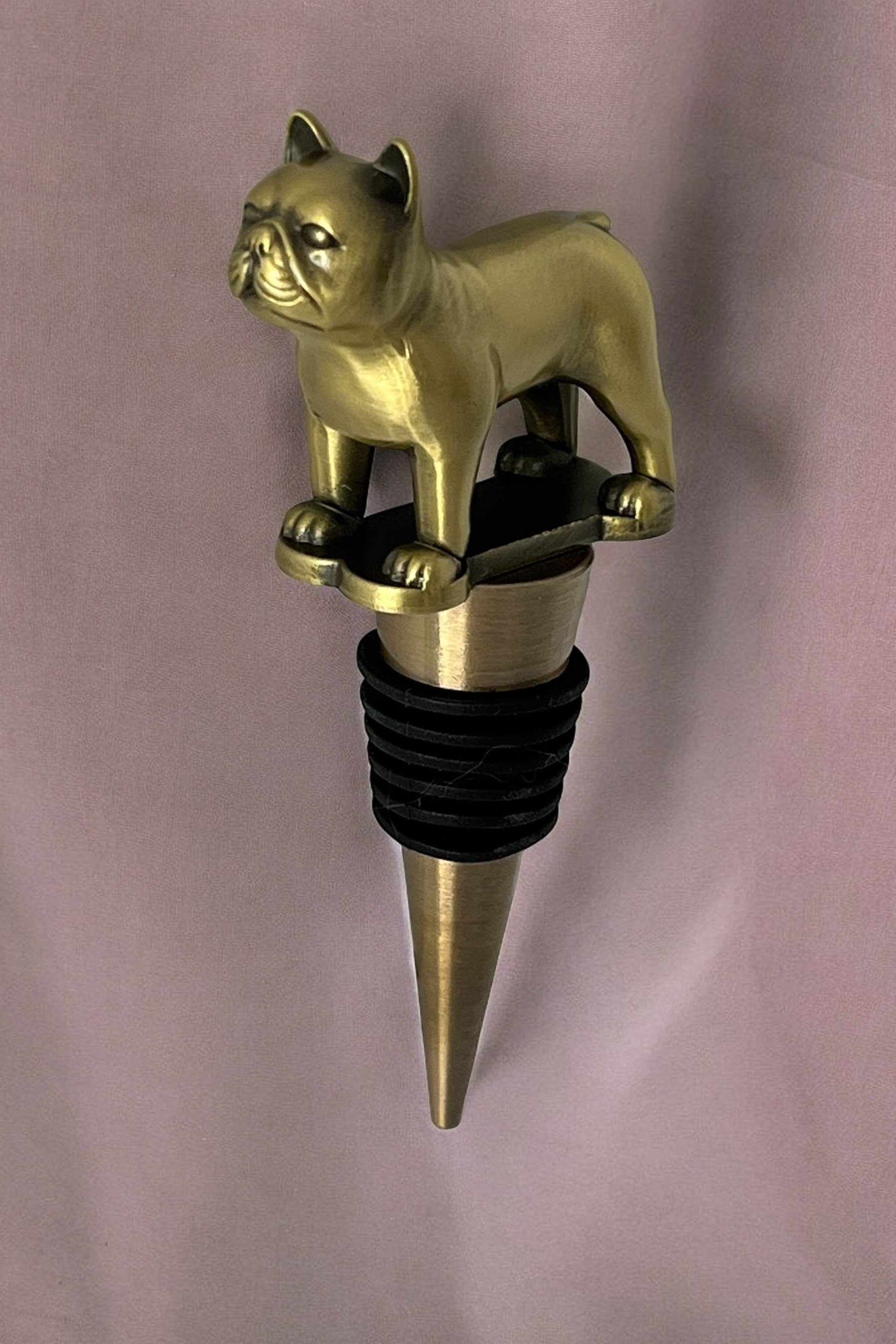 French Bulldog Wine Stopper for Kitchen Utensils, Reusable for Beverages, Gifts, Bar, Parties, and Weddings