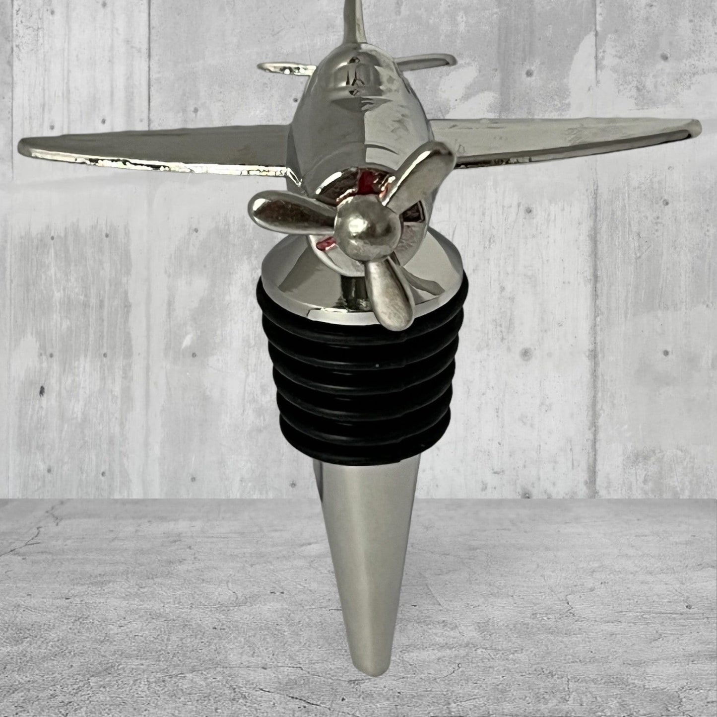 Airplane Wine Stopper - Preserve Freshness in Style - Unique Metal Bottle Sealer for Wine Lovers