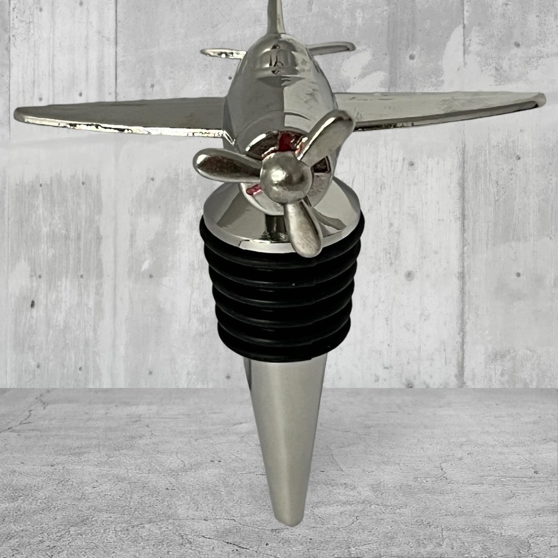 Airplane Wine Stopper - Preserve Freshness in Style - Unique Metal Bottle Sealer for Wine Lovers