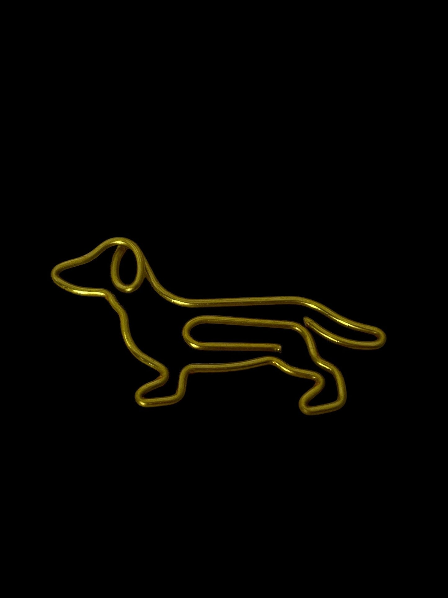 Durable Dachshund Weiner Dog Shaped Metal Paper Clips for Office Use and Dog Enthusiasts - Set of 4