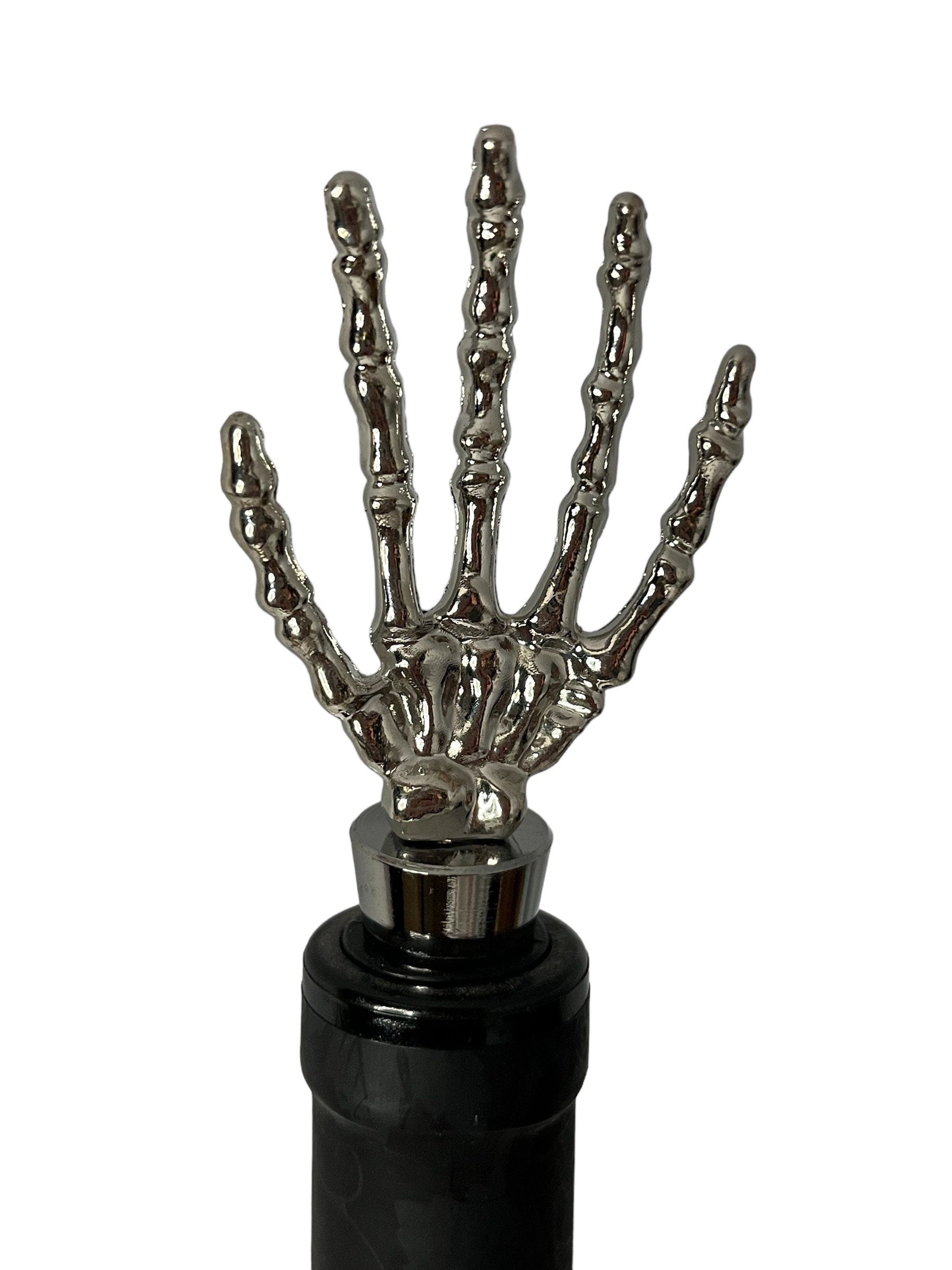 Spooky Skeleton Hand Wine Stopper | Halloween Bottle Metal Stopper | Wine Lover Gift