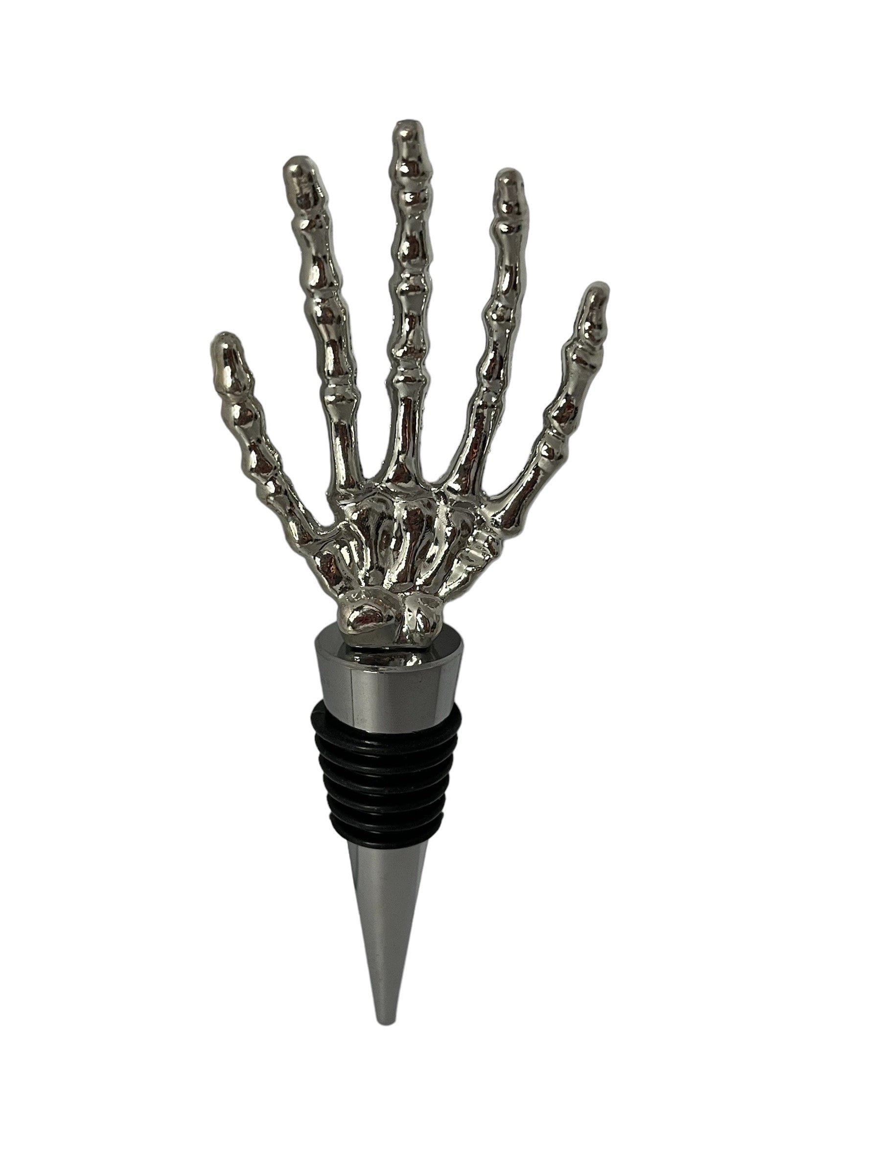 Spooky Skeleton Hand Wine Stopper | Halloween Bottle Metal Stopper | Wine Lover Gift