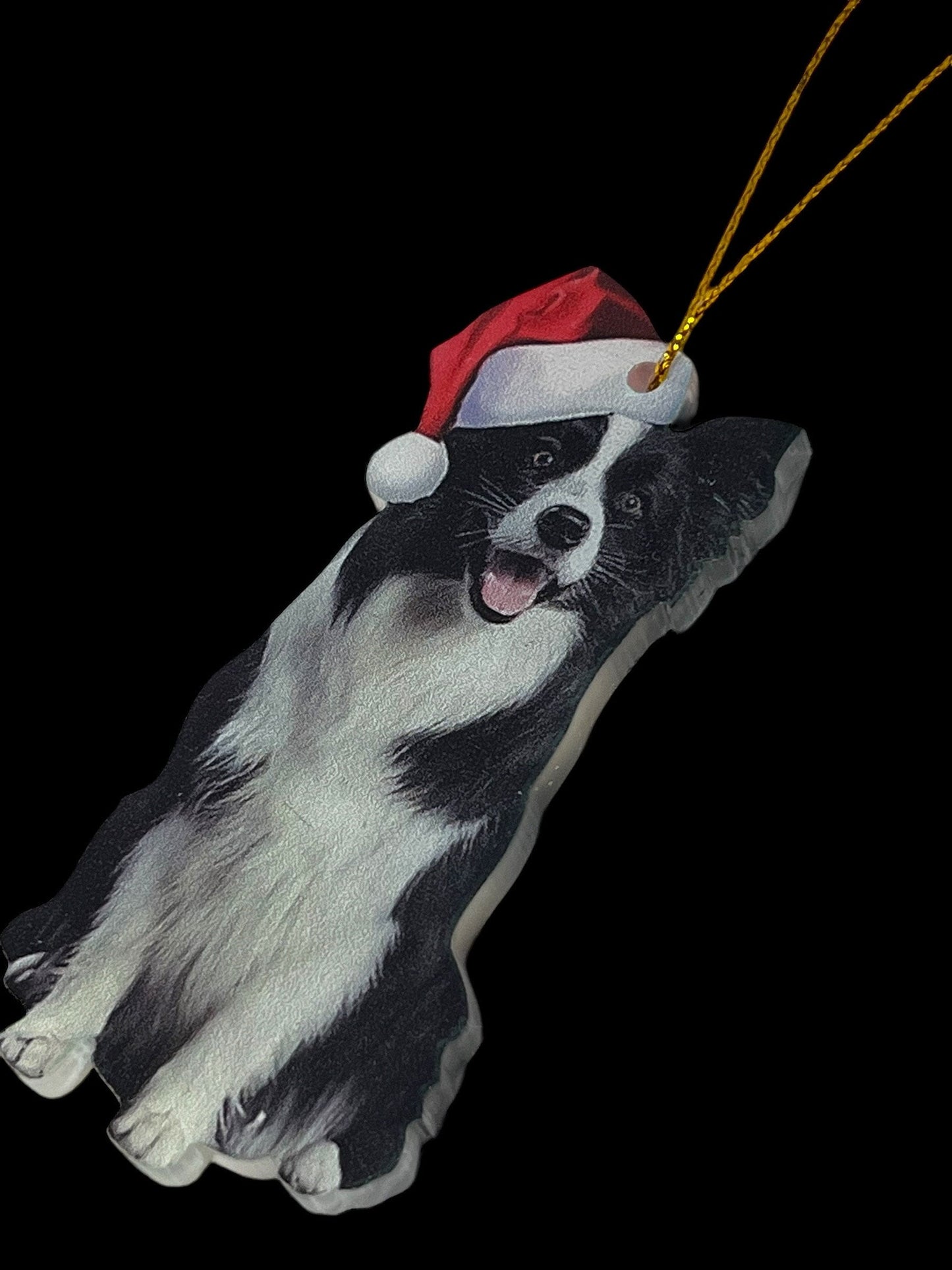 Border Collie Christmas Pendant - Acrylic Ornament; Perfect Decoration for Cars, Rooms, Trees, Backpacks, & Gifts